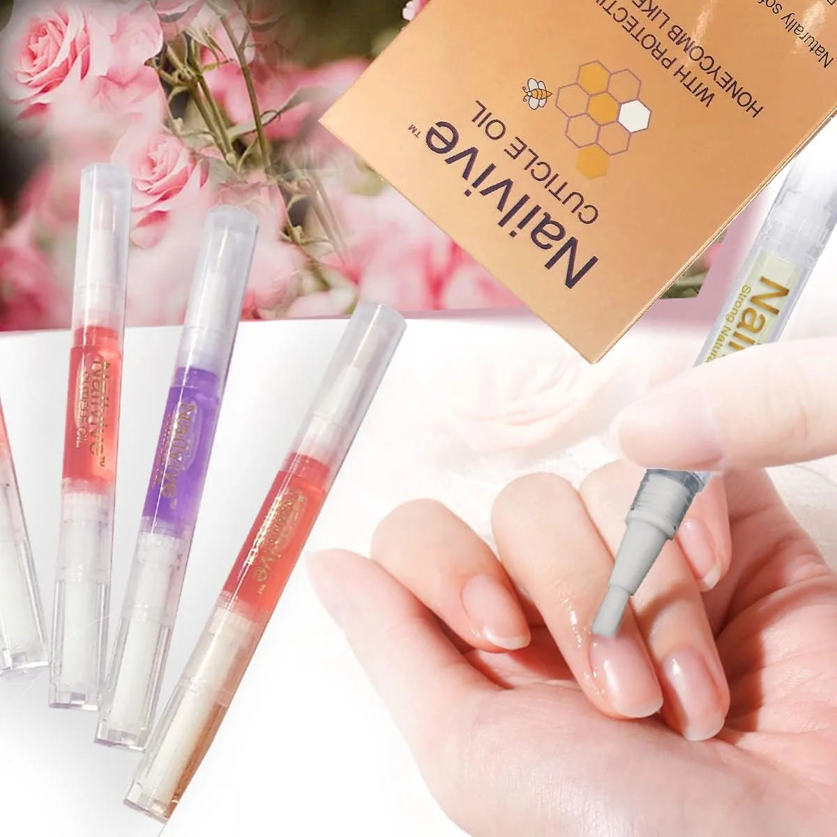 روغن کوتیکول ناخن Nailvive، شش قلم، روغن های احیا کننده، مجموعه طبیعی منحصر به فرد از روغن های غنی برای تامین رطوبت، محافظت و تغذیه کوتیکول های خشک، شکننده و ترک خورده، ناخن ها و پوست (بسته 6 عددی روغن کوتیکول) روغن کوتیکول ناخن Nailvive، شش قلم، روغن های احیا کننده، مجموعه طبیعی منحصر به فرد از روغن های غنی برای تامین رطوبت، محافظت و تغذیه کوتیکول های خشک، شکننده و ترک خورده، ناخن ها و پوست (بسته 6 عددی روغن کوتیکول)