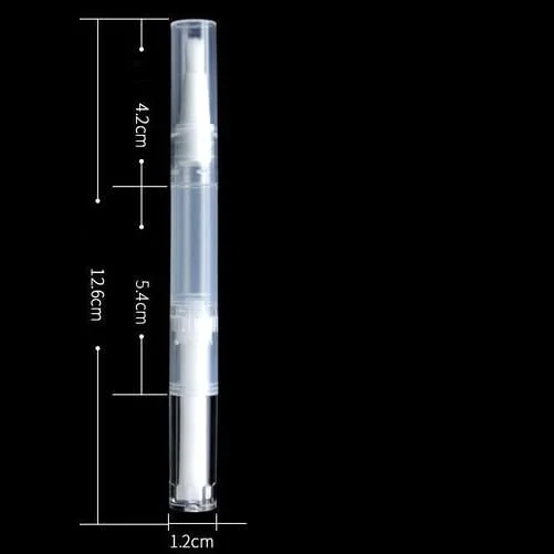 قلم روغن کوتیکول خالی برای پر کردن مجدد ناخن، لوله های براق کننده لب، برس، ظروف مایع کرم پودر، بسته 5 عددی