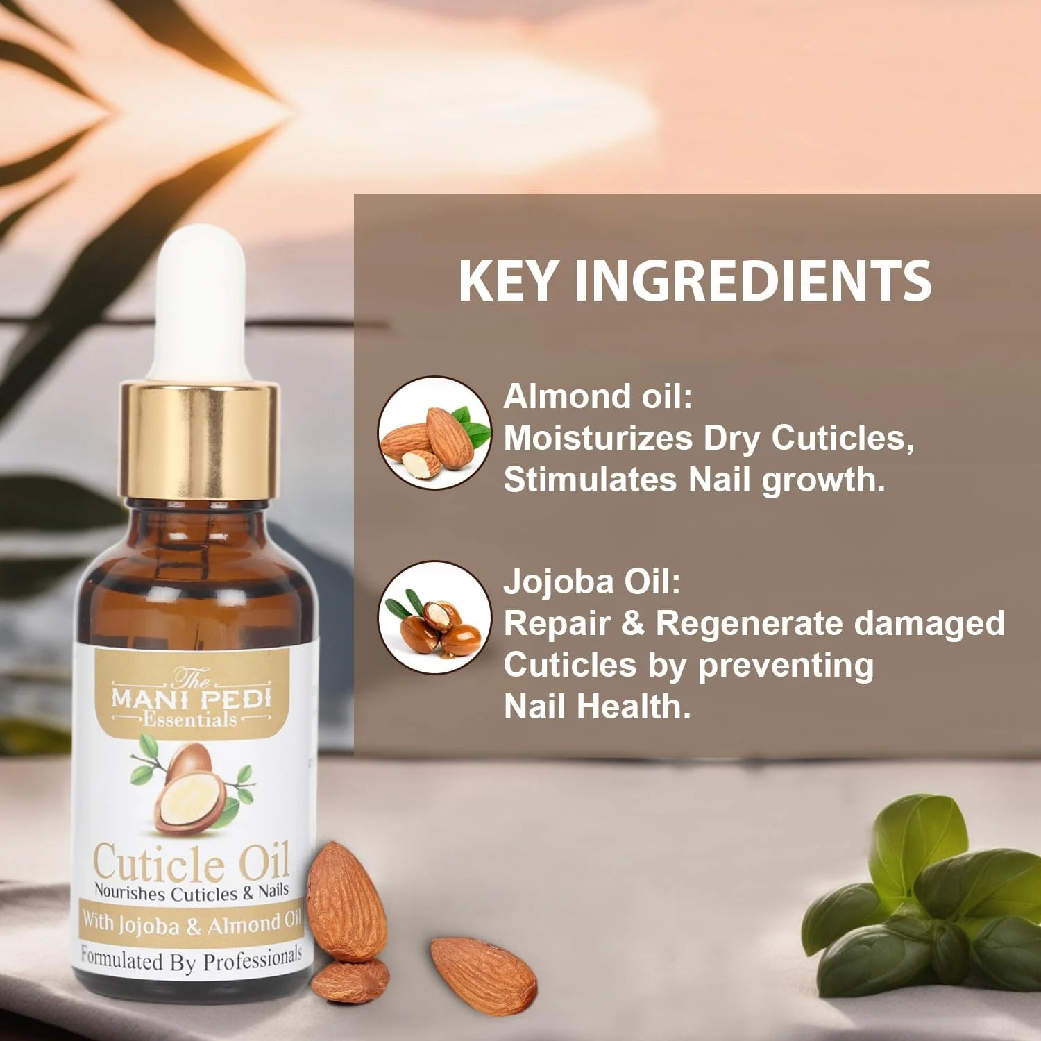 روغن کوتیکول ممتاز - 100% ارگانیک با جوجوبا و بادام - درمان ناخن ساخت هند برای رشد، استحکام و ترمیم - نرم کننده کوتیکول، مغذی ناخن - 30 میلی لیتر روغن کوتیکول ممتاز - 100% ارگانیک با جوجوبا و بادام - درمان ناخن ساخت هند برای رشد، استحکام و ترمیم - نرم کننده کوتیکول، مغذی ناخن - 30 میلی لیتر