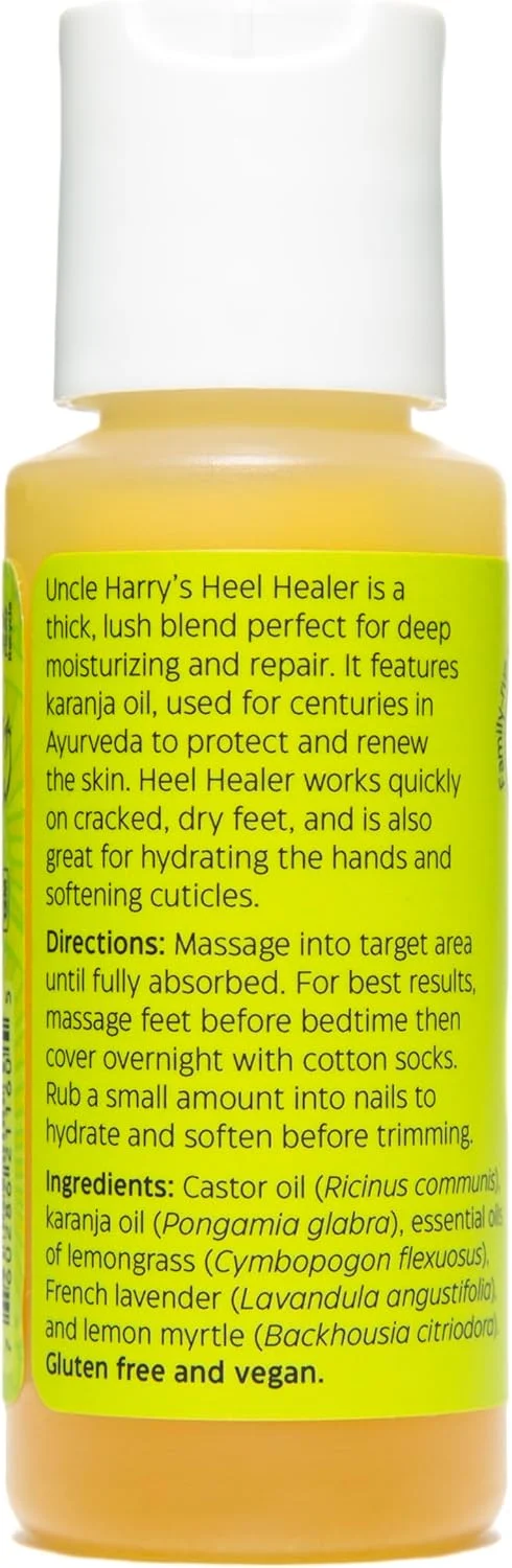 روغن پای التیام بخش پاشنه پا آنکل هری | ترمیم پا، درمان خشکی پا با روغن کرچک | نرم کننده پاشنه پا و پا | محصولات مراقبت از خود برای پاشنه پا، مراقبت از کوتیکول و پینه پا