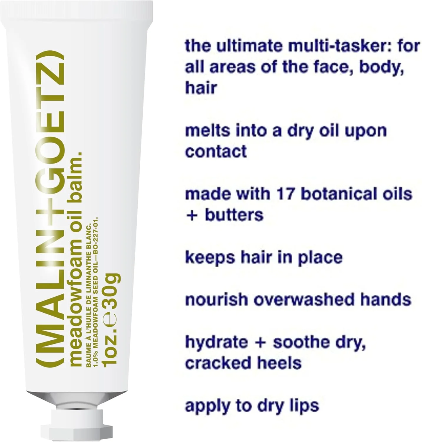 بالم روغن علفزار مالین + گوتز، 30 میلی لیتر - بالم پاک کننده مرطوب کننده چند منظوره برای پوست خشک، انواع پوست و مو، لب های ترک خورده، کوتیکول ها، روغن ریش، گیاهی و بدون تست حیوانی بالم روغن علفزار مالین + گوتز، 30 میلی لیتر - بالم پاک کننده مرطوب کننده چند منظوره برای پوست خشک، انواع پوست و مو، لب های ترک خورده، کوتیکول ها، روغن ریش، گیاهی و بدون تست حیوانی