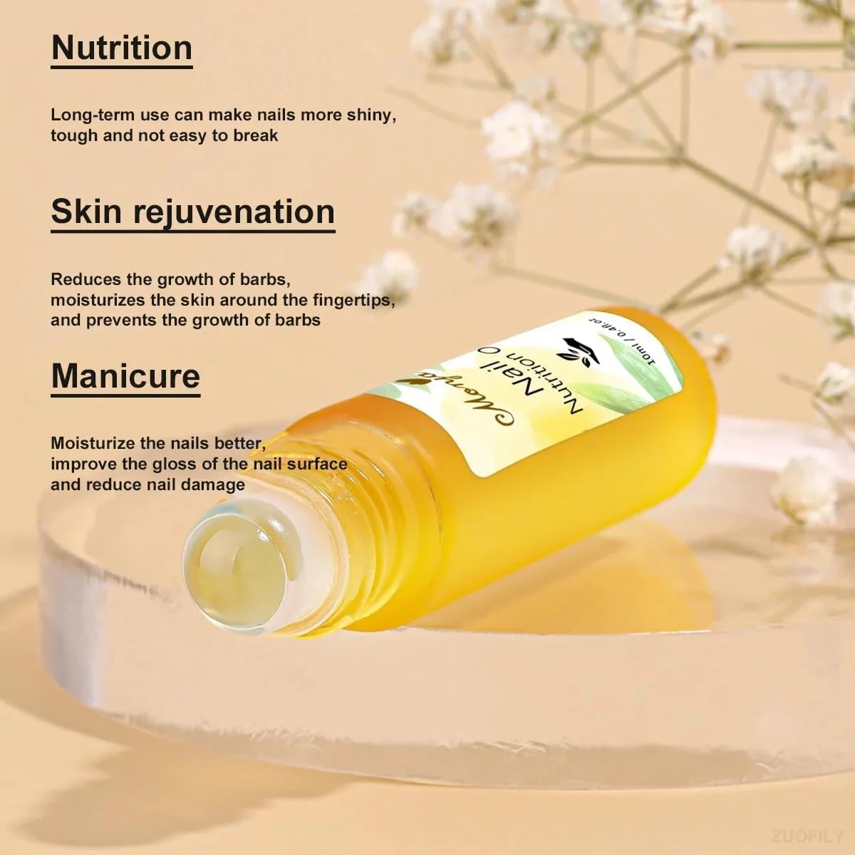 روغن کوتیکول ارگانیک، روغن کوتیکول برای ترمیم خشکی و آسیب دیدگی ناخن ها و کوتیکول، روغن مرطوب کننده و تقویت کننده کوتیکول ناخن، روغن مغذی رولی ناخن