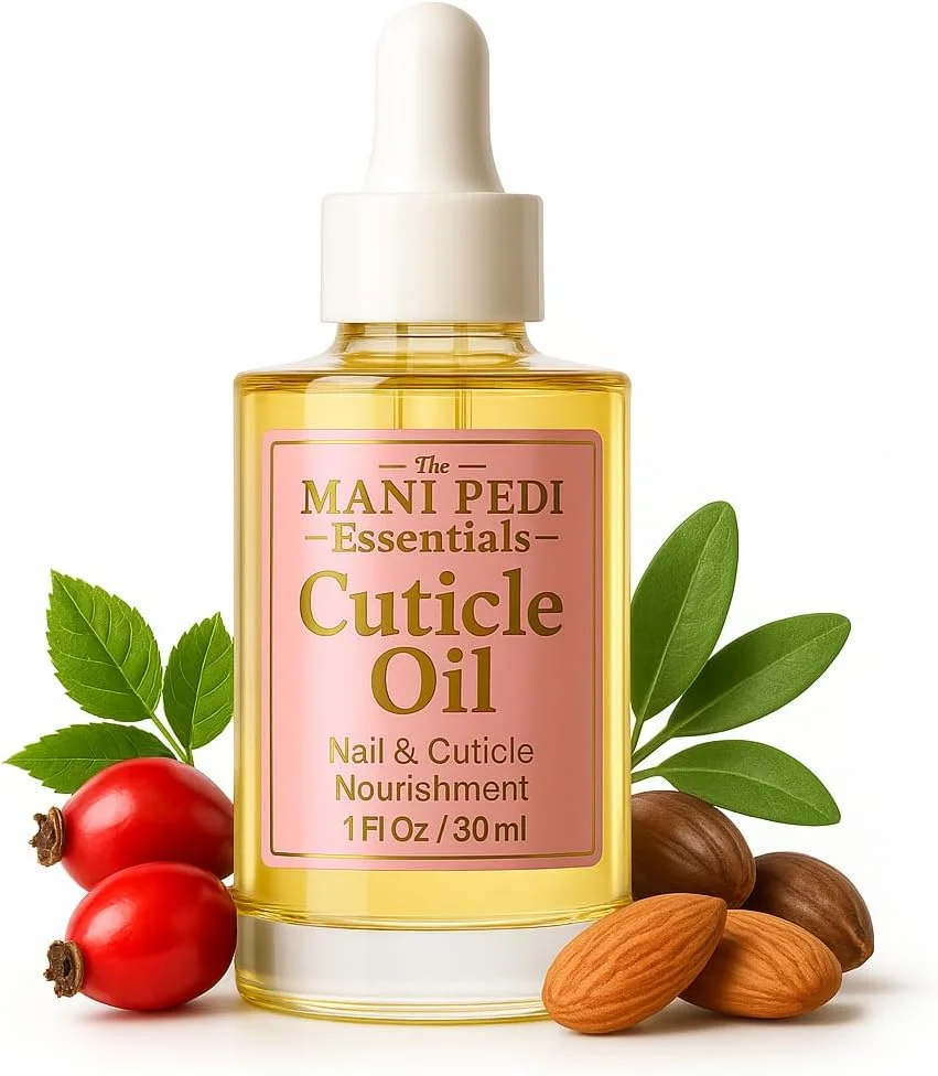 سرم روغن کوتیکول ناخن با روغن های جوجوبا، گل رز و بادام، روغن تقویت کننده ناخن برای مراقبت از کوتیکول، رشد و استحکام ناخن - 30 میلی لیتر