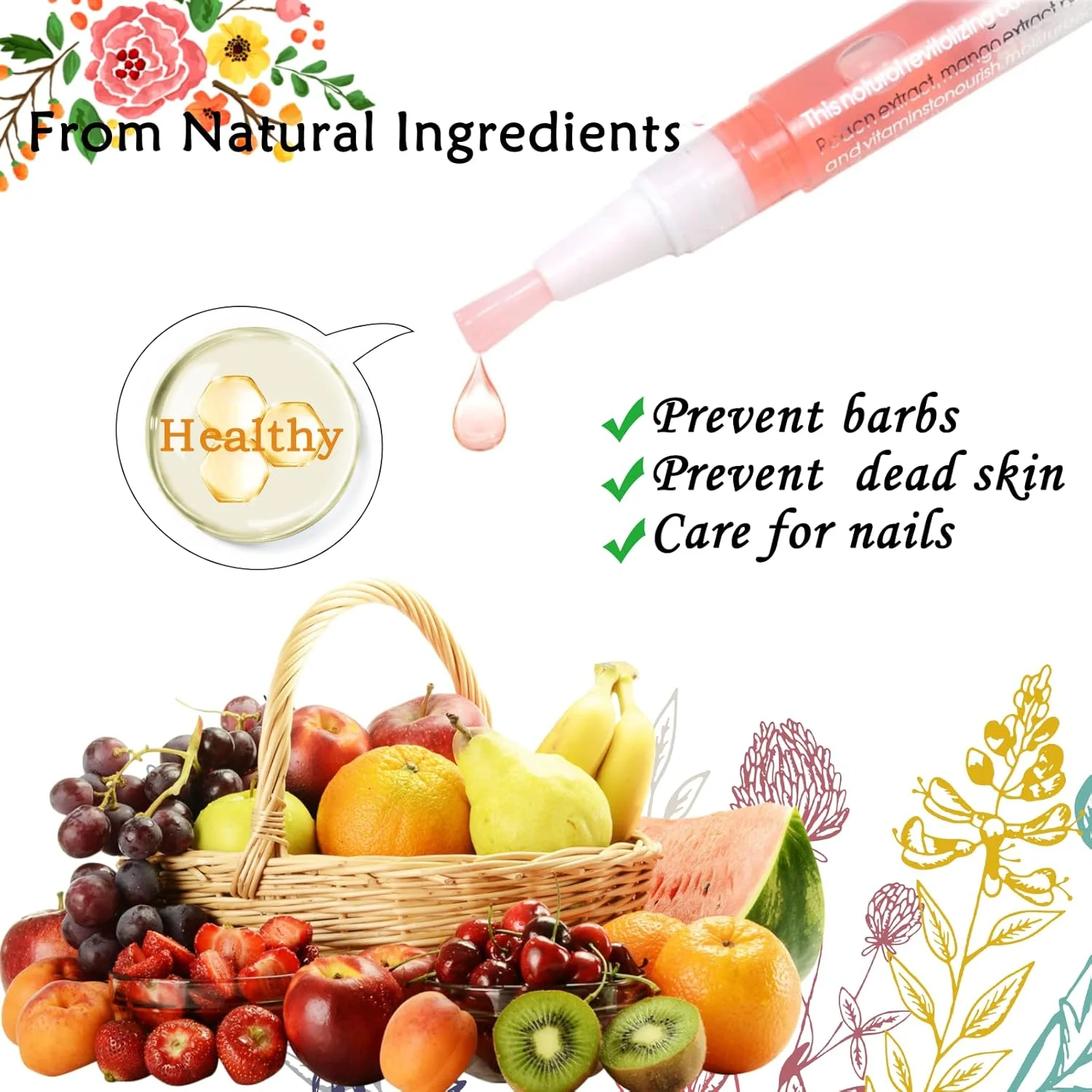 روغن کوتیکول برای مراقبت از ناخن، مجموعه 10 عددی قلم روغن احیا کننده کوتیکول با رایحه های مختلف، قلم های روغن ناخن با مواد طبیعی، قلم احیا کننده با برس نرم، روغن کوتیکول برای جلوگیری از ترک خوردن ناخن (10 عدد)