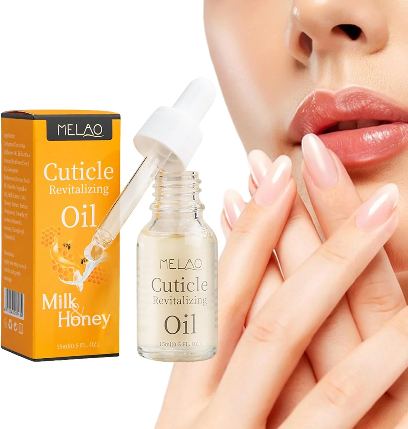 روغن کوتیکول غنی شده با ویتامین ای، شیر و عسل 15 میلی لیتر، تغذیه کننده عمیق، آبرسان و تقویت کننده ناخن، مراقبت شبانه برای ترمیم ناخن های خشک و زبر، مناسب برای استفاده خانگی الیتزیا ETW387