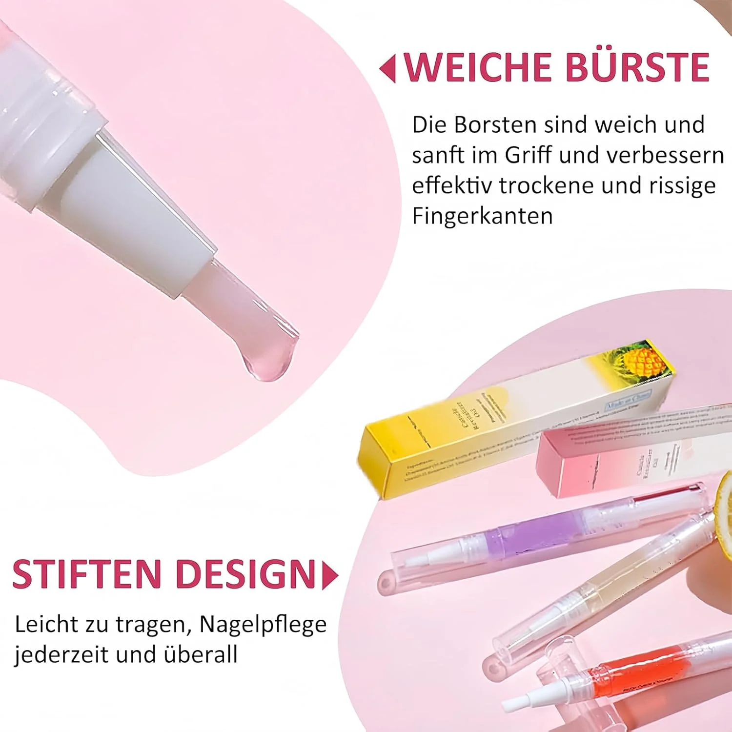 مجموعه قلم روغن ناخن مرطوب کننده کوتیکول برای ناخن های ترک خورده، بسته 8 عددی مجموعه قلم روغن ناخن مرطوب کننده کوتیکول برای ناخن های ترک خورده، بسته 8 عددی