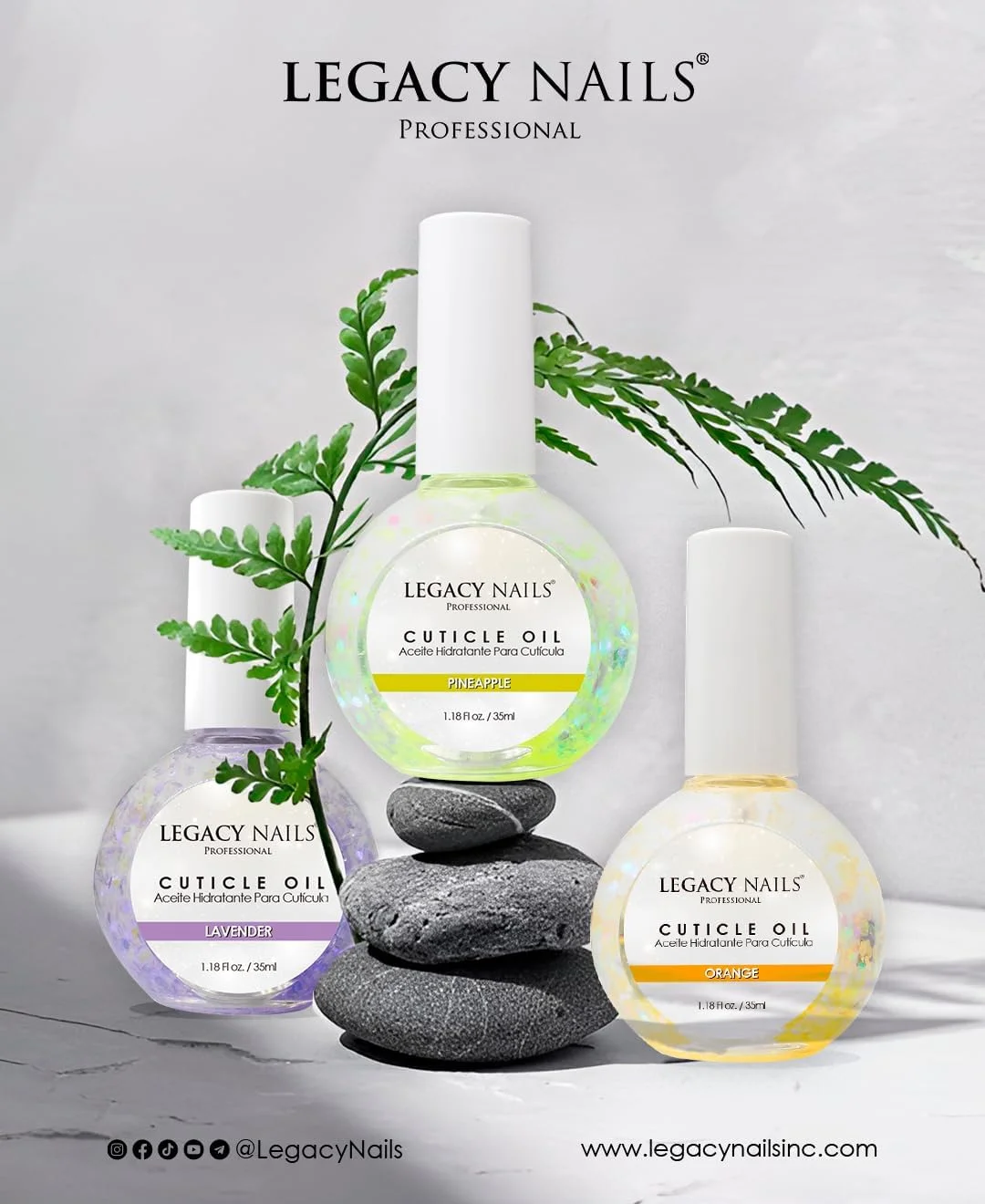 روغن کوتیکول آناناس آبرسان حرفه ای Legacy Nails - نرم کننده، مغذی و محافظت از کوتیکول ها در برابر شکستگی، خشکی و پوسته پوسته شدن روغن کوتیکول آناناس آبرسان حرفه ای Legacy Nails - نرم کننده، مغذی و محافظت از کوتیکول ها در برابر شکستگی، خشکی و پوسته پوسته شدن