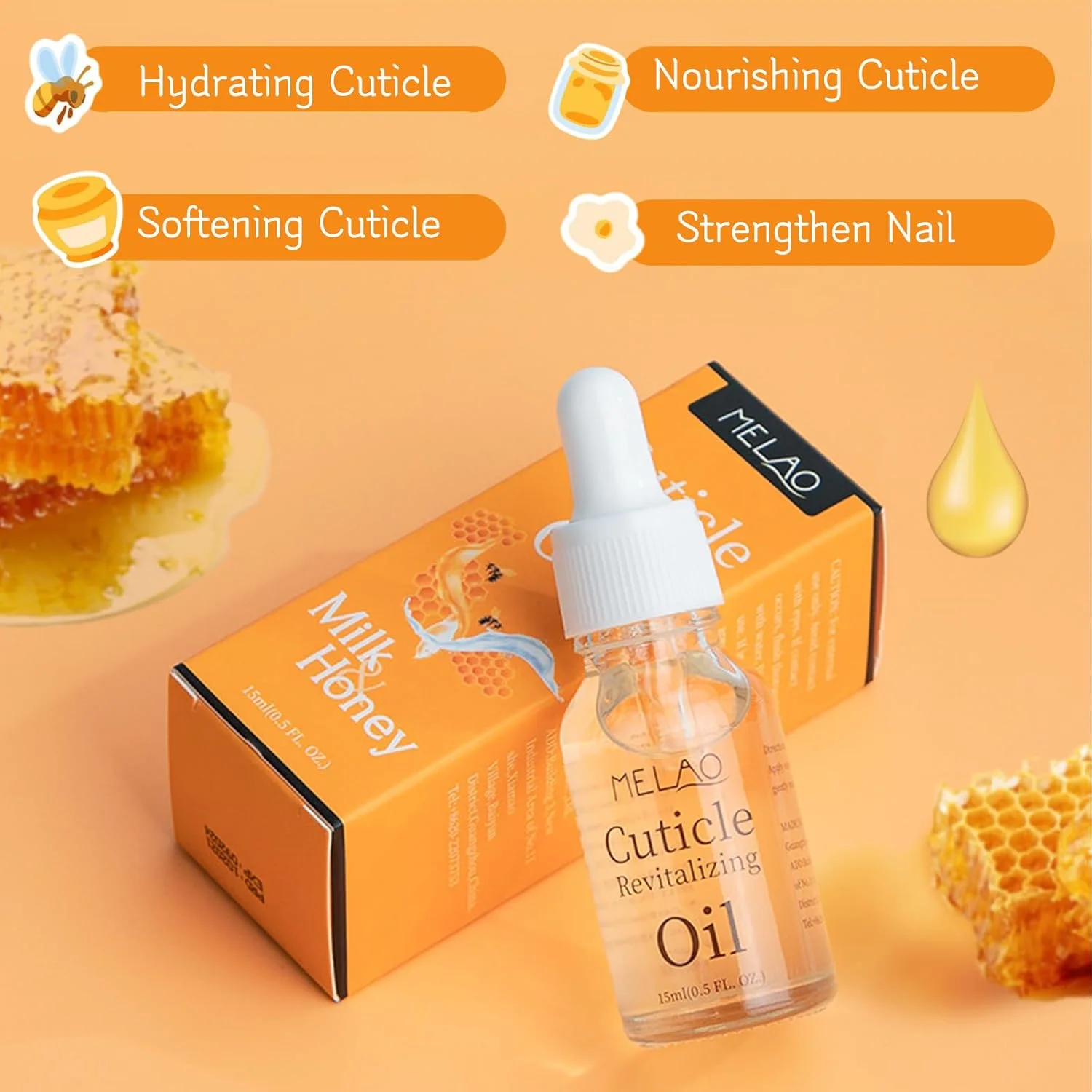 روغن کوتیکول غنی شده با ویتامین ای، شیر و عسل 15 میلی لیتر، تغذیه کننده عمیق، آبرسان و تقویت کننده ناخن، مراقبت شبانه برای ترمیم ناخن های خشک و زبر، مناسب برای استفاده خانگی الیتزیا ETW387 روغن کوتیکول غنی شده با ویتامین ای، شیر و عسل 15 میلی لیتر، تغذیه کننده عمیق، آبرسان و تقویت کننده ناخن، مراقبت شبانه برای ترمیم ناخن های خشک و زبر، مناسب برای استفاده خانگی الیتزیا ETW387