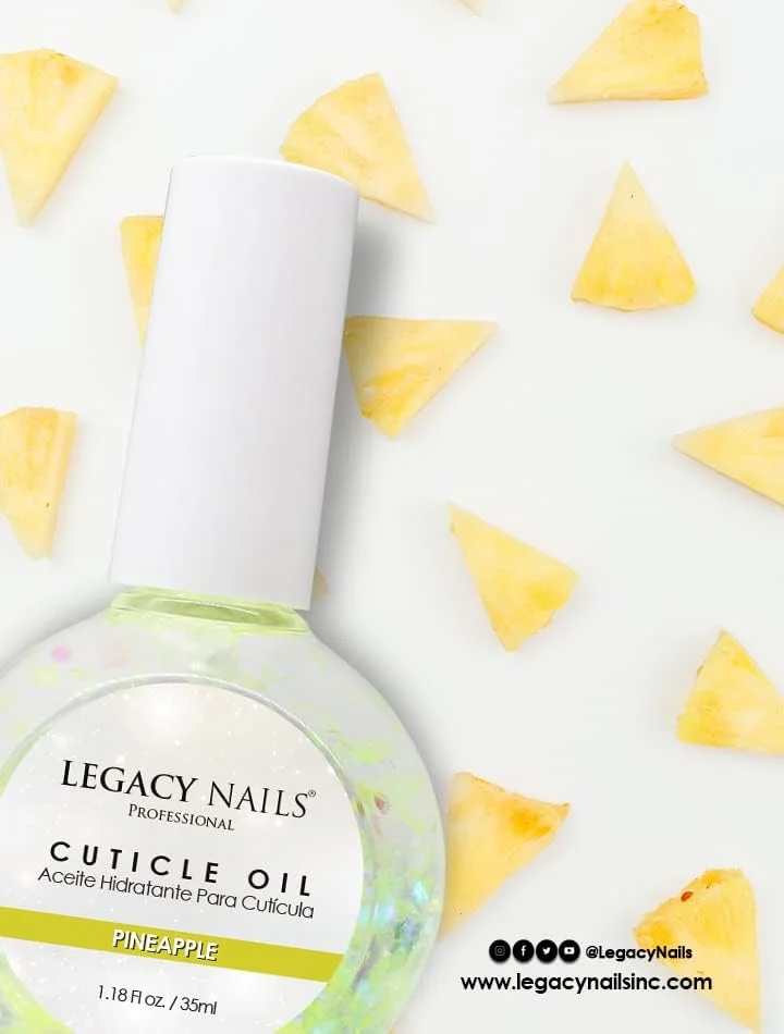 روغن کوتیکول آناناس آبرسان حرفه ای Legacy Nails - نرم کننده، مغذی و محافظت از کوتیکول ها در برابر شکستگی، خشکی و پوسته پوسته شدن روغن کوتیکول آناناس آبرسان حرفه ای Legacy Nails - نرم کننده، مغذی و محافظت از کوتیکول ها در برابر شکستگی، خشکی و پوسته پوسته شدن