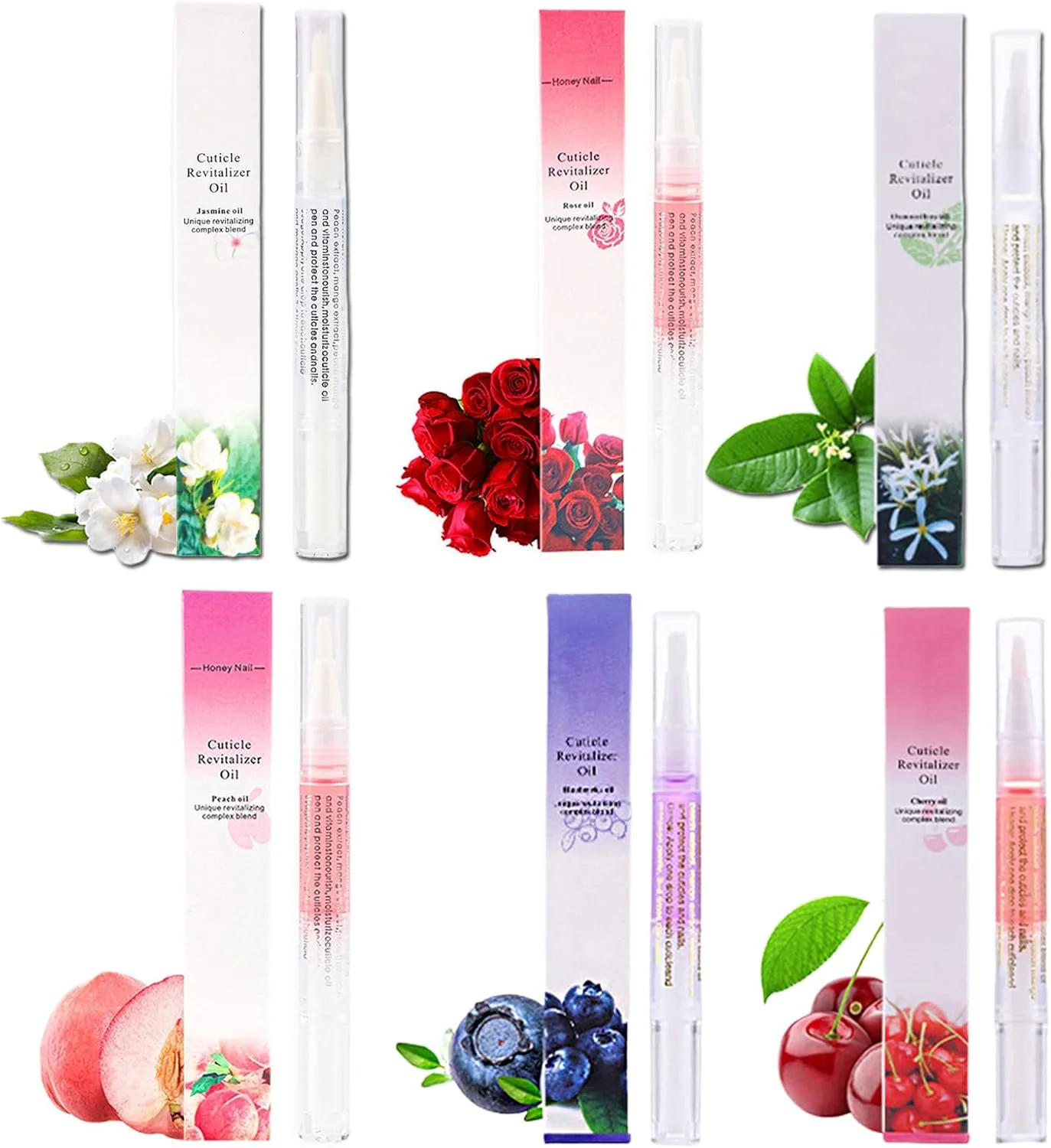 روغن کوتیکول ناخن 6 عددی، قلم روغن کوتیکول، نرم کننده و مرطوب کننده کوتیکول، تقویت کننده ناخن، محافظ کوتیکول، ست مراقبت از ناخن برای ناخن های نازک، آسیب دیده، ترک خورده و ورقه ورقه شده