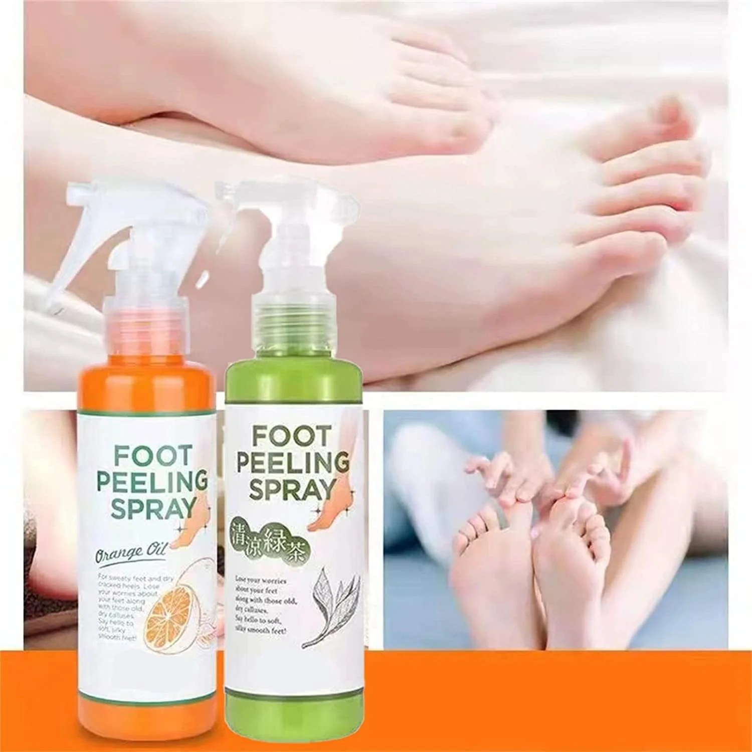 اسپری لایه بردار پا با روغن پرتقال و درخت چای، اسپری لایه بردار آبرسان و مغذی، لایه بردار پوست مرده پدیکور برای پاشنه های ترک خورده و زبر، پوست خشک انگشتان پا و پینه ها (پرتقال + چای) اسپری لایه بردار پا با روغن پرتقال و درخت چای، اسپری لایه بردار آبرسان و مغذی، لایه بردار پوست مرده پدیکور برای پاشنه های ترک خورده و زبر، پوست خشک انگشتان پا و پینه ها (پرتقال + چای)