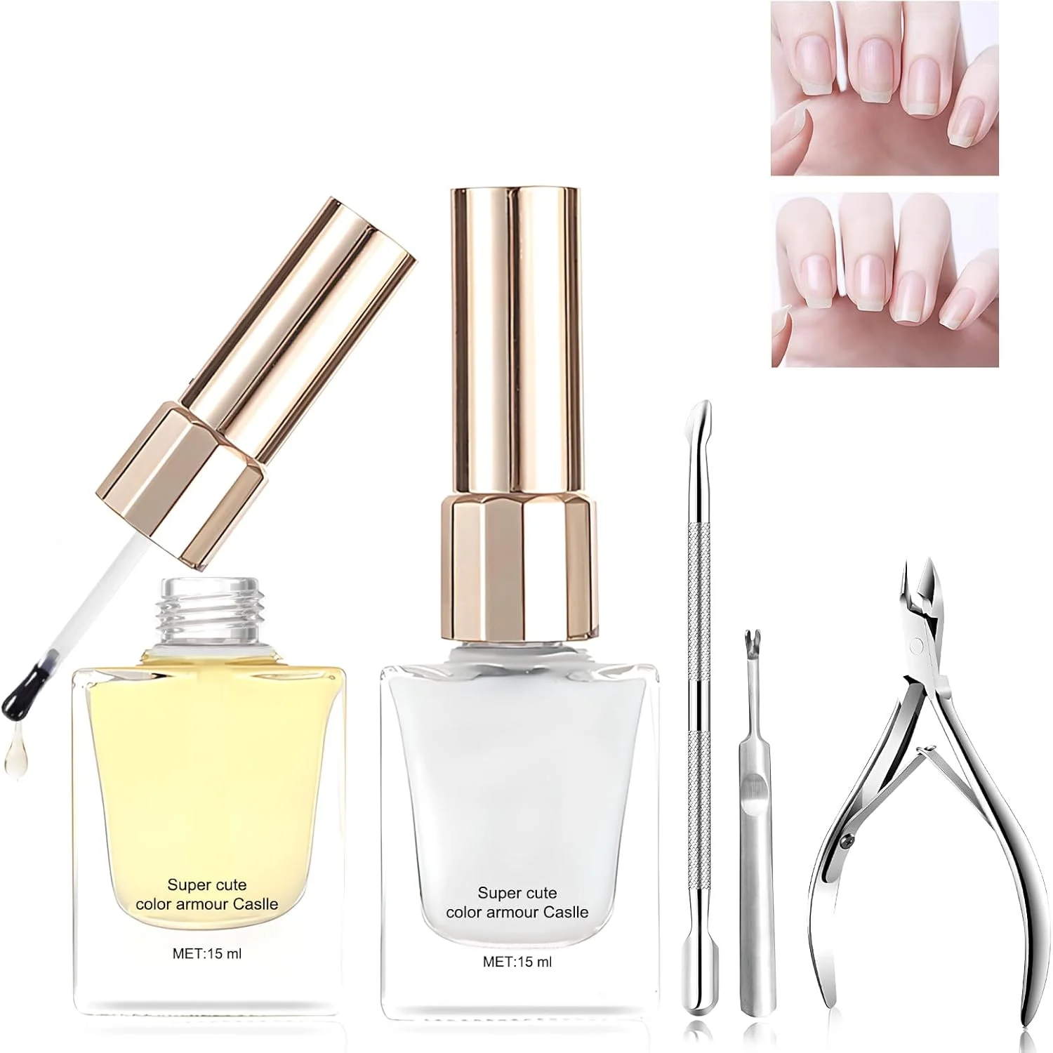 مجموعه از بین برنده پوست مرده اطراف ناخن، مایع از بین برنده پوست مرده + روغن ناخن + نیپر + عقب زننده، مجموعه مراقبت از ناخن، نرم کننده پوست مرده، از بین برنده سلول های مرده پوست، بسته 5 عددی