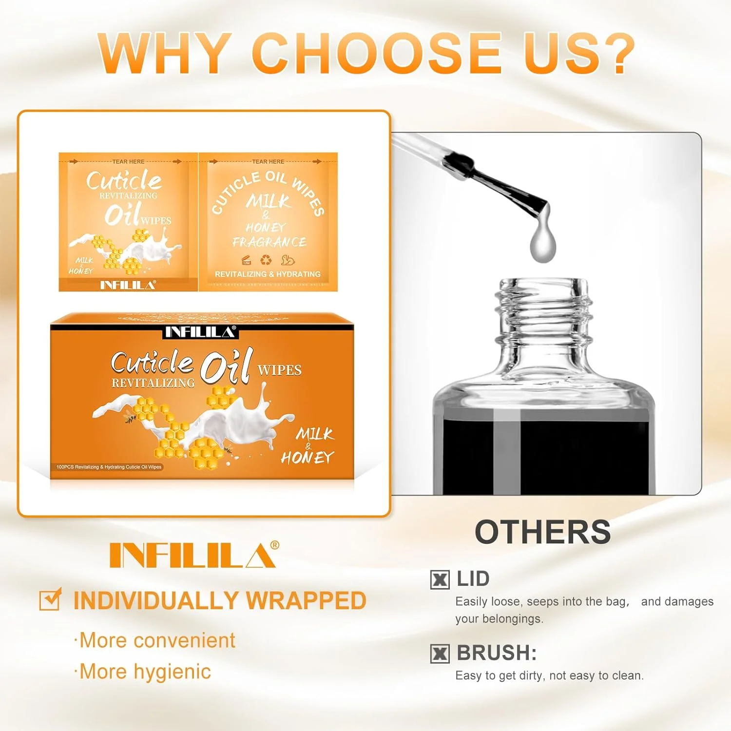 روغن کوتیکول NXJ INFILILA، 100 عدد روغن کوتیکول مینی برای ناخن، محصول مراقبت از کوتیکول آبرسان، سایز مسافرتی، ترمیم کوتیکول و مراقبت از ناخن (شیر و عسل) روغن کوتیکول NXJ INFILILA، 100 عدد روغن کوتیکول مینی برای ناخن، محصول مراقبت از کوتیکول آبرسان، سایز مسافرتی، ترمیم کوتیکول و مراقبت از ناخن (شیر و عسل)