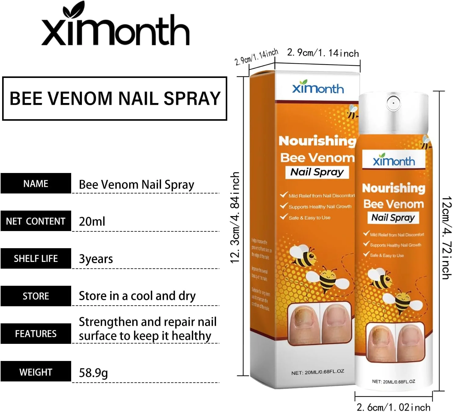 اسپری ترمیم کننده ناخن 丨 اسپری تسکین دهنده ناخن با زنجبیل و روغن درخت چای 丨 ترمیم و تغذیه کننده، تسکین دهنده کوتیکول 丨 فرمول ملایم، مراقبت از ناخن، مناسب برای انواع ناخن اسپری ترمیم کننده ناخن 丨 اسپری تسکین دهنده ناخن با زنجبیل و روغن درخت چای 丨 ترمیم و تغذیه کننده، تسکین دهنده کوتیکول 丨 فرمول ملایم، مراقبت از ناخن، مناسب برای انواع ناخن