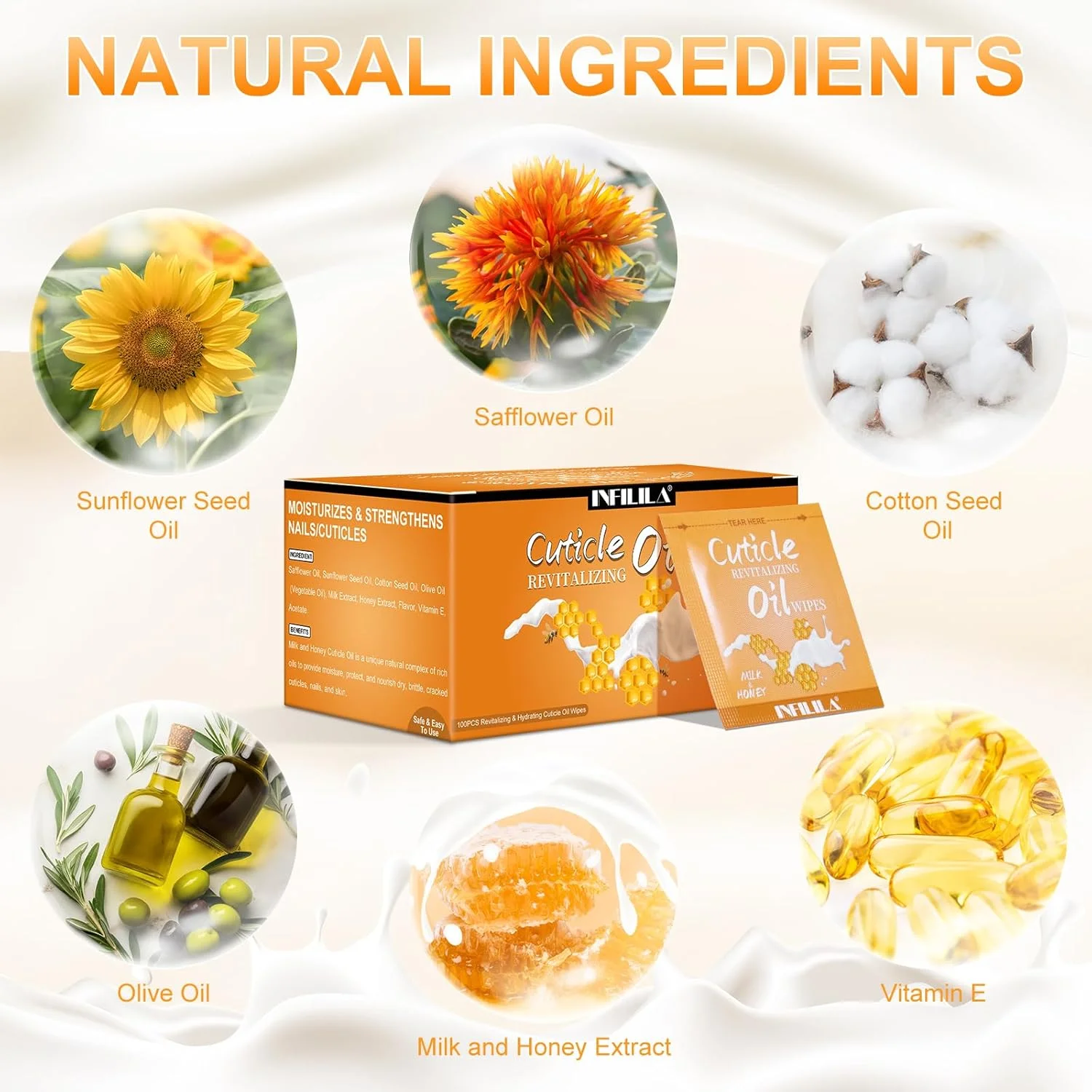 روغن کوتیکول NXJ INFILILA، 100 عدد روغن کوتیکول مینی برای ناخن، محصول مراقبت از کوتیکول آبرسان، سایز مسافرتی، ترمیم کوتیکول و مراقبت از ناخن (شیر و عسل) روغن کوتیکول NXJ INFILILA، 100 عدد روغن کوتیکول مینی برای ناخن، محصول مراقبت از کوتیکول آبرسان، سایز مسافرتی، ترمیم کوتیکول و مراقبت از ناخن (شیر و عسل)