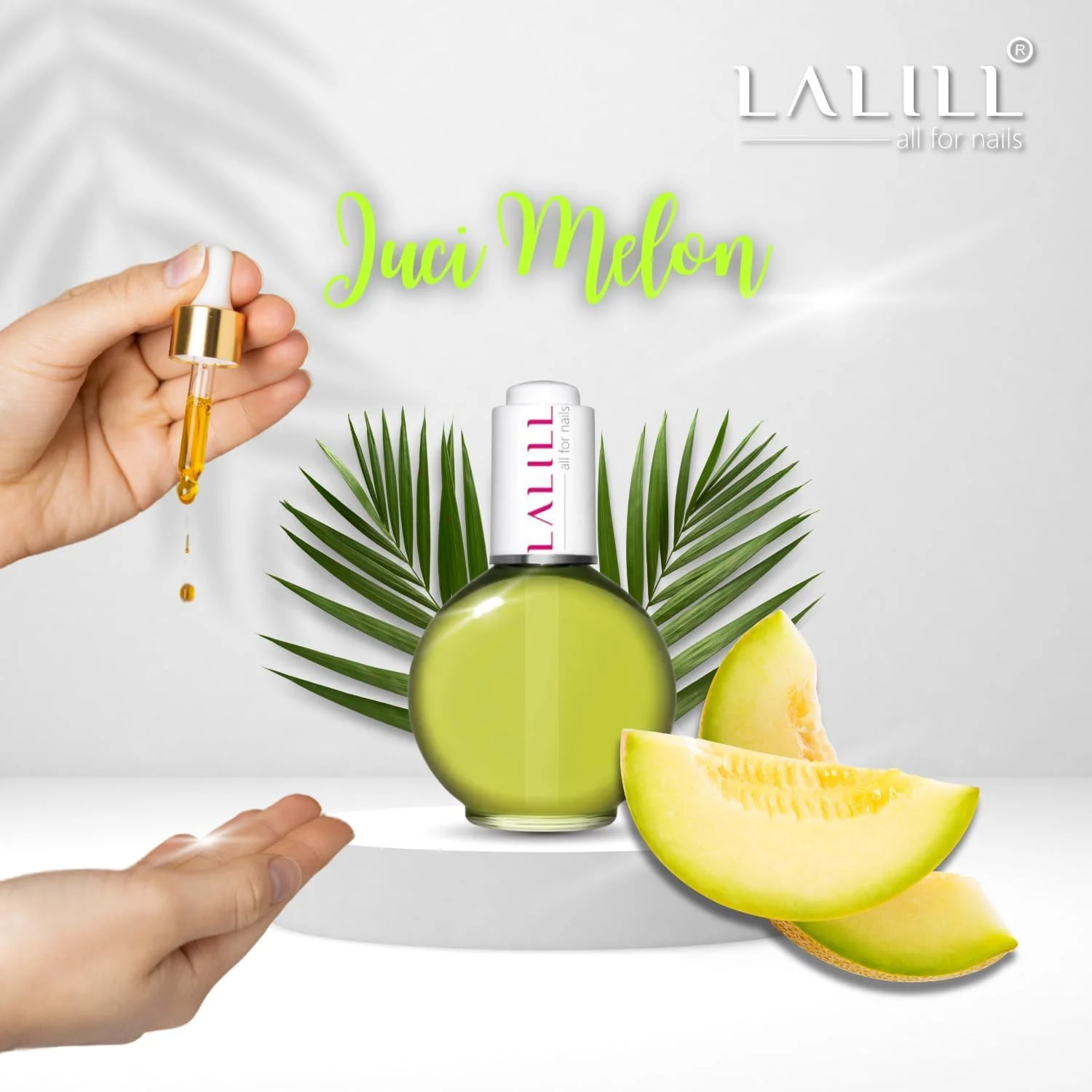 روغن کوتیکول ناخن لالیل 75 میلی لیتر - روغن مراقبت از ناخن با رایحه ملون آبدار - مراقبت از ناخن و کوتیکول - طراحی ناخن اسپا مانیکور دست - ویگن - دارای قطره چکان