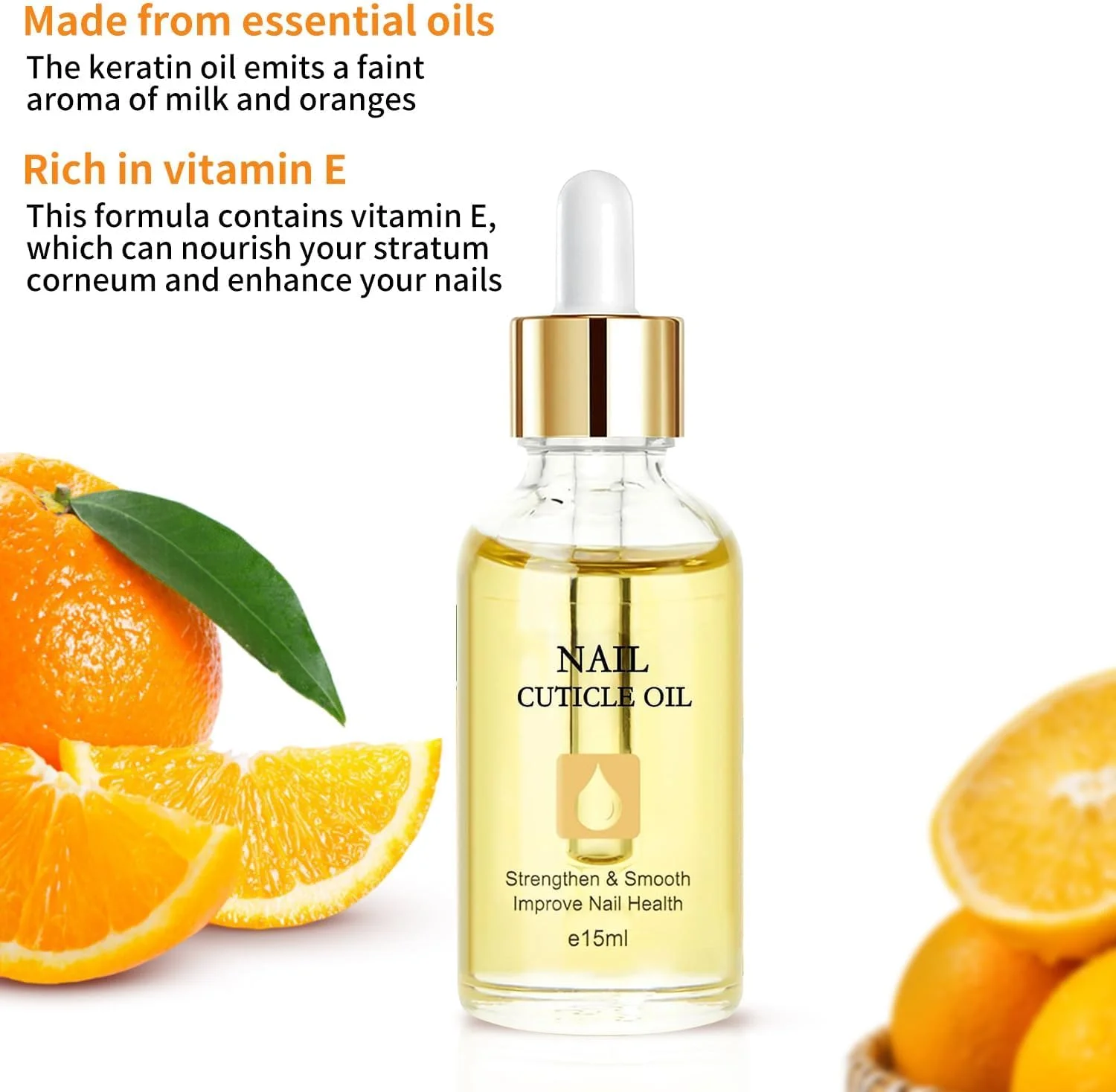 روغن کوتیکول ناخن، 15 میلی لیتر حاوی ویتامین E و روغن جوجوبا، مرطوب کننده و ترمیم کننده کوتیکول های خشک و زبر، مراقبت از ناخن با طراحی قطره چکان، فرمول معطر پرتقالی برای ترمیم و مراقبت از ناخن های خشک و زبر روغن کوتیکول ناخن، 15 میلی لیتر حاوی ویتامین E و روغن جوجوبا، مرطوب کننده و ترمیم کننده کوتیکول های خشک و زبر، مراقبت از ناخن با طراحی قطره چکان، فرمول معطر پرتقالی برای ترمیم و مراقبت از ناخن های خشک و زبر