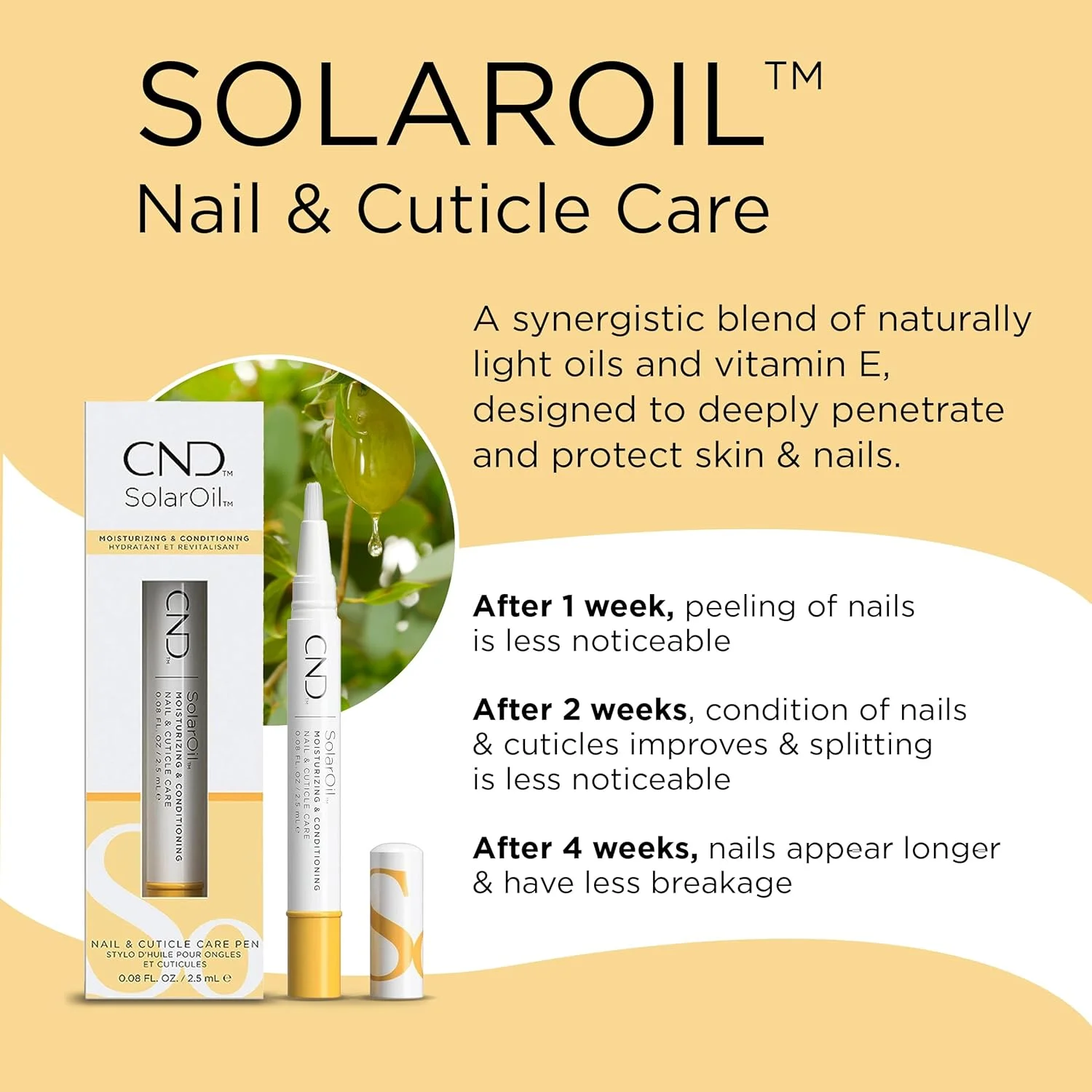 روغن مراقبتی ناخن CND Essentials Care Pen Solar Oil، 2.5 میلی لیتر روغن مراقبتی ناخن CND Essentials Care Pen Solar Oil، 2.5 میلی لیتر