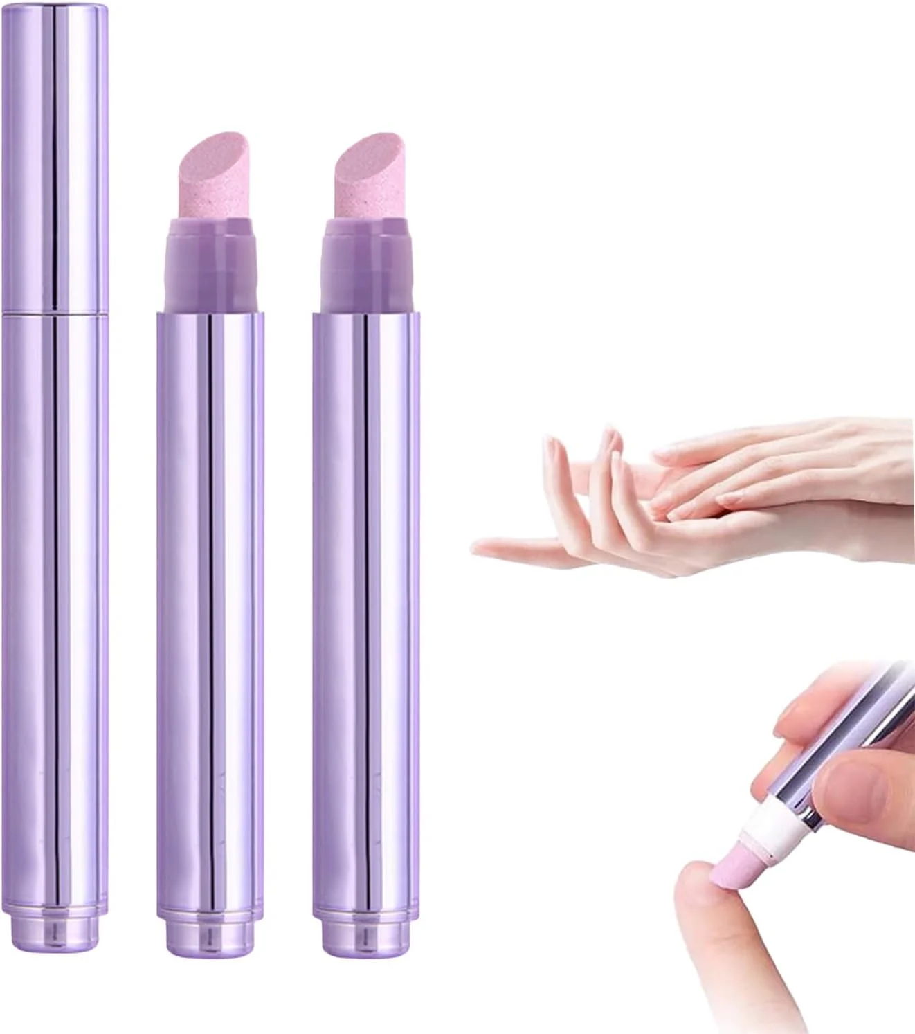 قلم مراقبت از ناخن 3 در 1 ارتقا یافته 2025، قلم روغن ناخن با سرامیک، قلم روغن کوتیکول برای ناخن ها، مرطوب کننده، تقویت کننده و روشن کننده مراقبت از ناخن، برای ناخن های آویزان، ناخن های خشک و آسیب دیده (2 عدد)