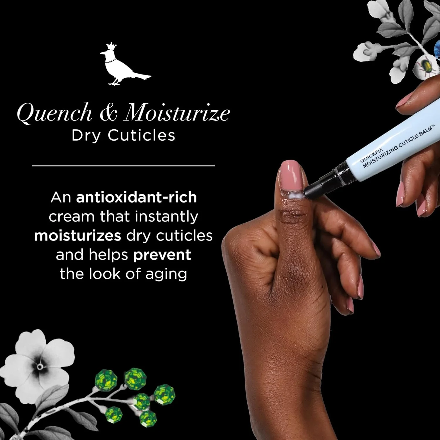 بالم مرطوب کننده کوتیکول QuickFix باتر لندن، مرطوب کننده کوتیکول های خشک، فرمول غیر چرب، روغن نارگیل و آووکادو، ویتامین E، بدون تست حیوانی، بدون گلوتن بالم مرطوب کننده کوتیکول QuickFix باتر لندن، مرطوب کننده کوتیکول های خشک، فرمول غیر چرب، روغن نارگیل و آووکادو، ویتامین E، بدون تست حیوانی، بدون گلوتن