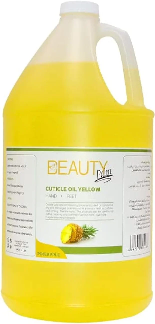 روغن کوتیکول نخل زیبایی، آناناس زرد | درمان پوست آسیب دیده و ناخن های نازک | مرطوب کننده و رشد ناخن، 1 گالن