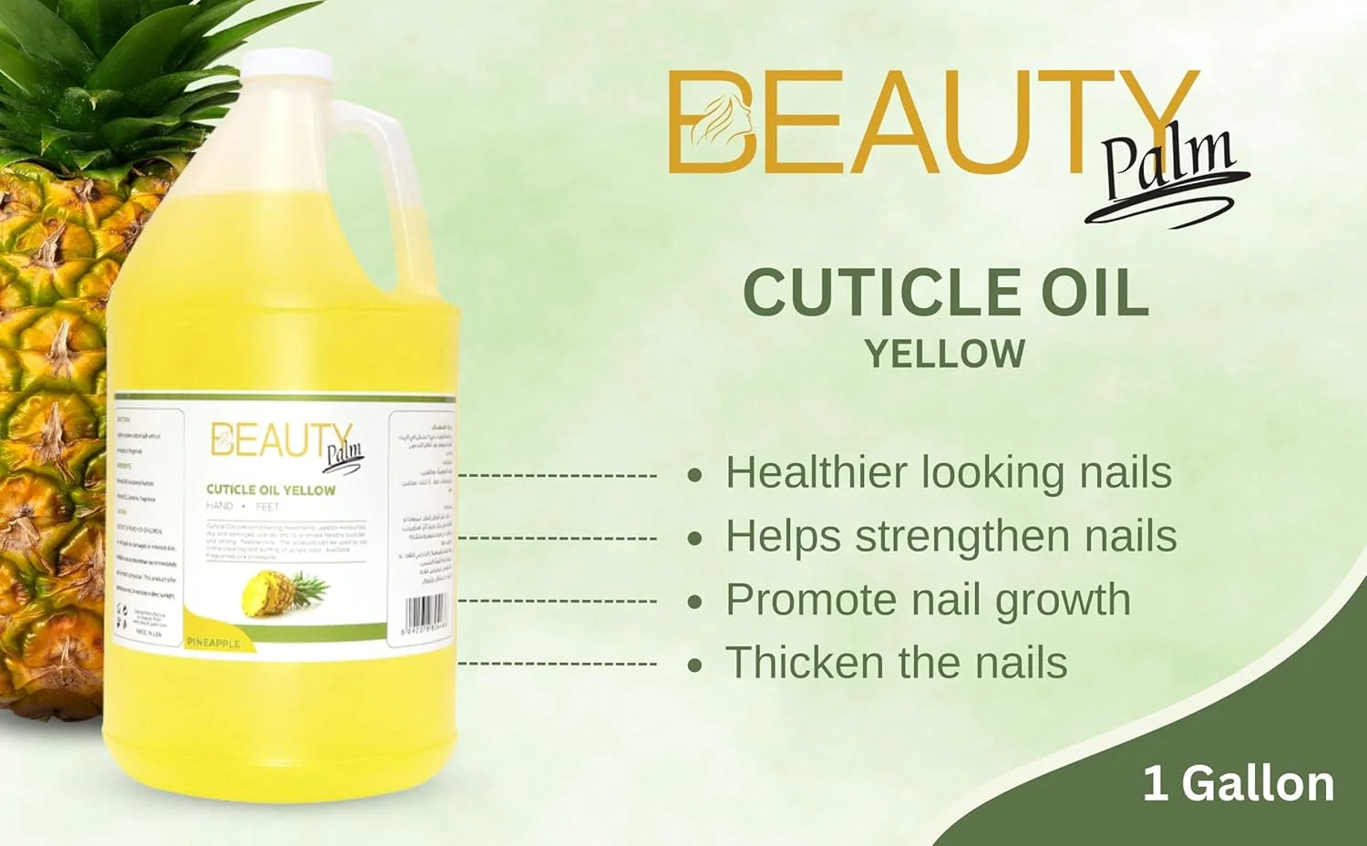 روغن کوتیکول نخل زیبایی، آناناس زرد | درمان پوست آسیب دیده و ناخن های نازک | مرطوب کننده و رشد ناخن، 1 گالن روغن کوتیکول نخل زیبایی، آناناس زرد | درمان پوست آسیب دیده و ناخن های نازک | مرطوب کننده و رشد ناخن، 1 گالن