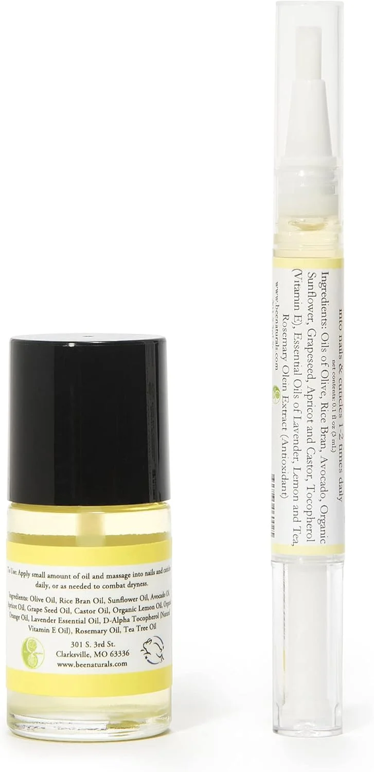 بهترین روغن کوتیکول Bee Naturals - روغن ناخن برای کمک به ناخن های ترک خورده و کوتیکول های سفت - درمان غنی شده با ویتامین E برای رطوبت، نرمی و سلامت - روغن های ضروری درخت چای بهترین روغن کوتیکول Bee Naturals - روغن ناخن برای کمک به ناخن های ترک خورده و کوتیکول های سفت - درمان غنی شده با ویتامین E برای رطوبت، نرمی و سلامت - روغن های ضروری درخت چای