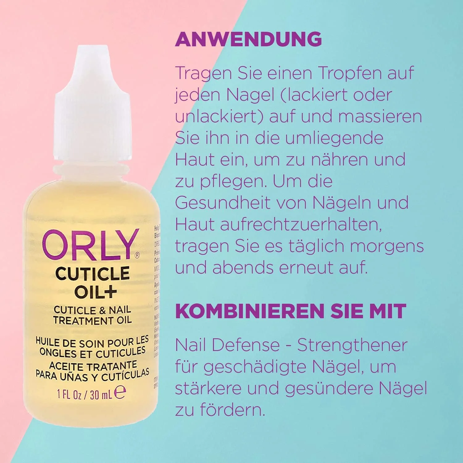 روغن کوتیکول اُرلی + روغن درمان کوتیکول و ناخن، ۳۰ میلی لیتر روغن کوتیکول اُرلی + روغن درمان کوتیکول و ناخن، ۳۰ میلی لیتر