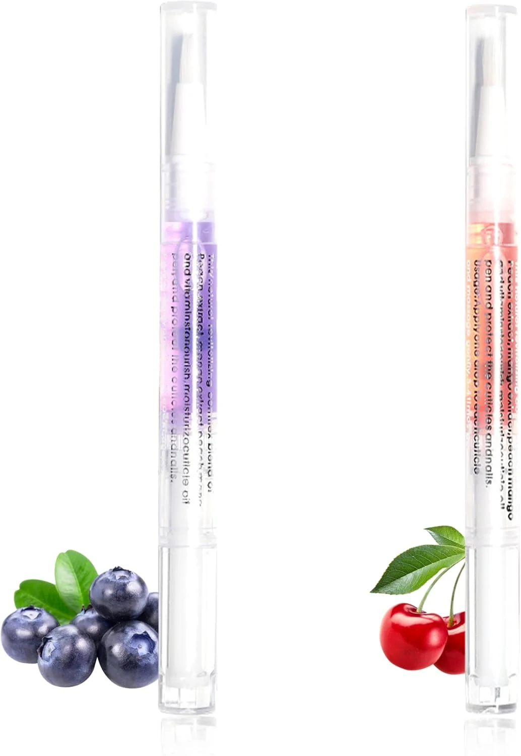 روغن کوتیکول قلمی برای مراقبت از ناخن، روغن ناخن برای استحکام، تغذیه و مرطوب کردن کوتیکول برای کاهش ترک خوردگی و خشکی ناخن های ضعیف، شکننده و نازک (زغال اخته و گیلاس)