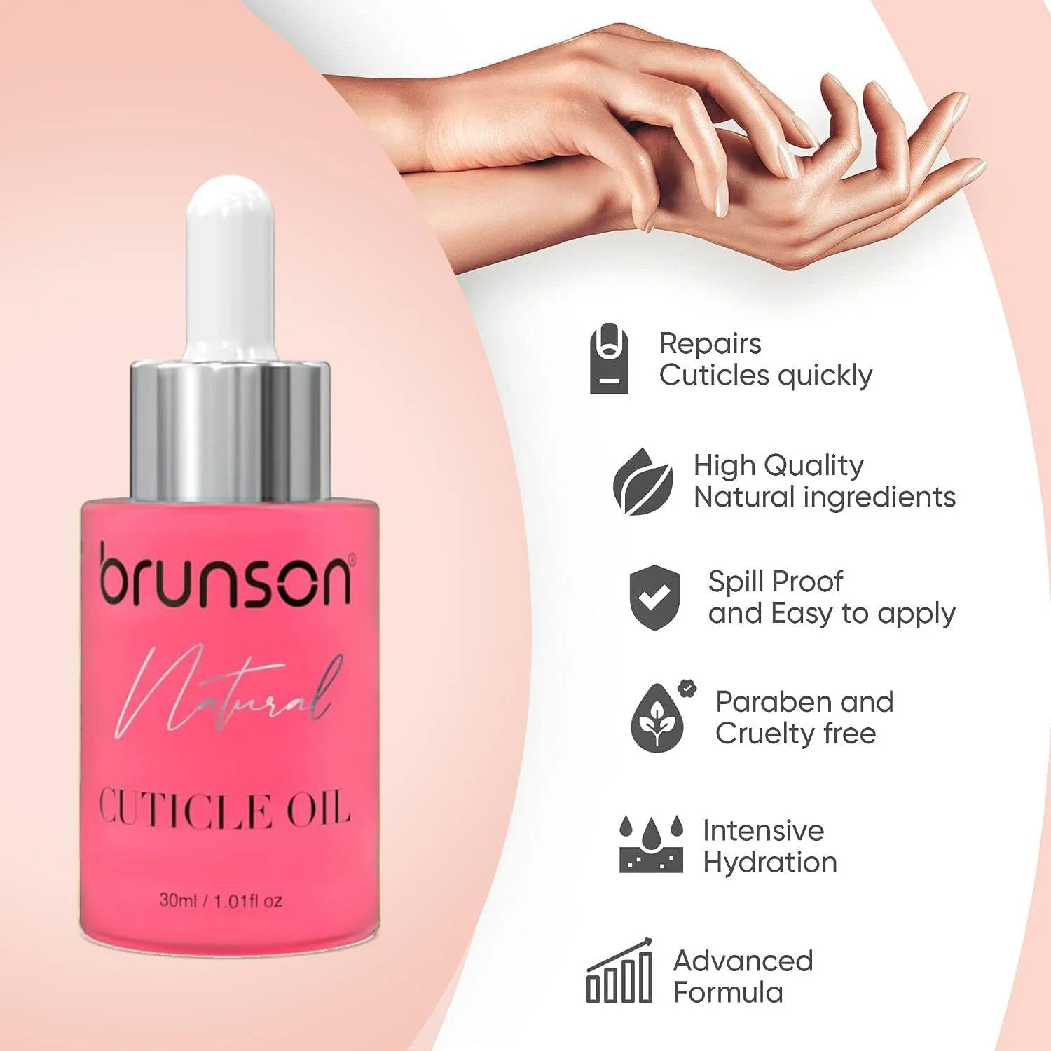 روغن کوتیکول ارگانیک برونسون نارگیل - 100% خالص طبیعی پرس سرد تصفیه نشده مرطوب کننده و تقویت کننده ناخن و کوتیکول روغن پوست خشک ناخن کوتیکول 30 میلی لیتر BCOAM روغن کوتیکول ارگانیک برونسون نارگیل - 100% خالص طبیعی پرس سرد تصفیه نشده مرطوب کننده و تقویت کننده ناخن و کوتیکول روغن پوست خشک ناخن کوتیکول 30 میلی لیتر BCOAM