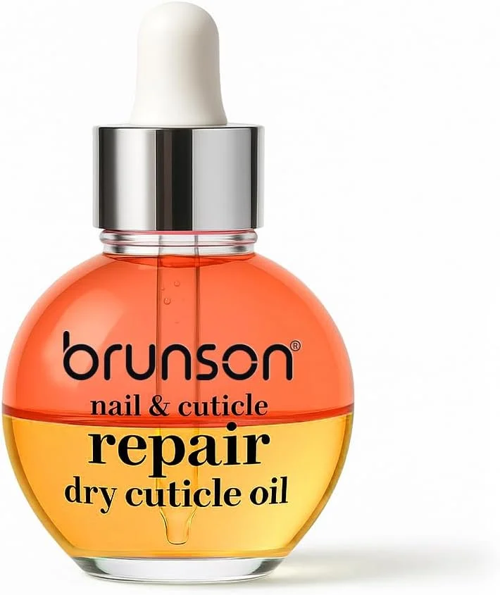 روغن ترمیم ناخن و کوتیکول برونسون، 30 میلی لیتر - روغن کوتیکول آبرسان و مغذی دو لایه با ویتامین E - روغن کوتیکول با کیفیت سالن برای ناخن های خشک و شکننده و رشد ناخن - جذب سریع و غیر چرب