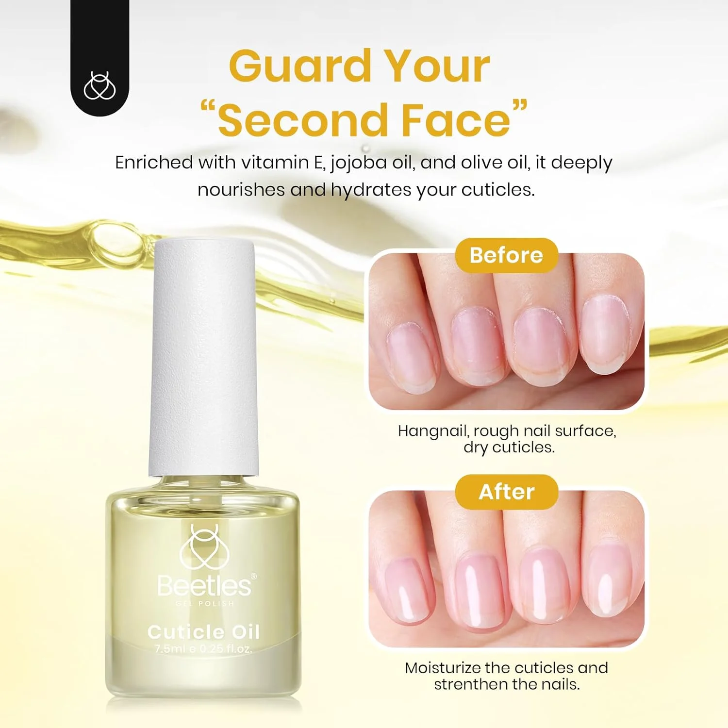 روغن کوتیکول Beetles، مراقبت از روغن کوتیکول ناخن ژلی برای کوتیکول های خشک و آسیب دیده، اسپا ناخن های قوی تر و لوازم ضروری مانیکور دست برای ترمیم ناخن های نازک، ناخن های خانگی DIY روغن کوتیکول Beetles، مراقبت از روغن کوتیکول ناخن ژلی برای کوتیکول های خشک و آسیب دیده، اسپا ناخن های قوی تر و لوازم ضروری مانیکور دست برای ترمیم ناخن های نازک، ناخن های خانگی DIY