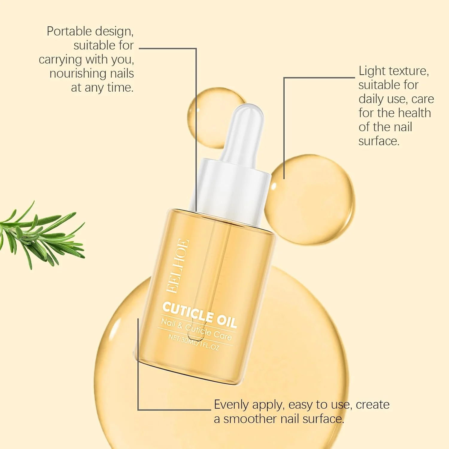 روغن مراقبت از ناخن و کوتیکول حاوی ویتامین ای - روغن مغذی کوتیکول ناخن با رزماری و روغن کرچک برای ترمیم کوتیکول و مراقبت از کوتیکول ناخن روغن مراقبت از ناخن و کوتیکول حاوی ویتامین ای - روغن مغذی کوتیکول ناخن با رزماری و روغن کرچک برای ترمیم کوتیکول و مراقبت از کوتیکول ناخن