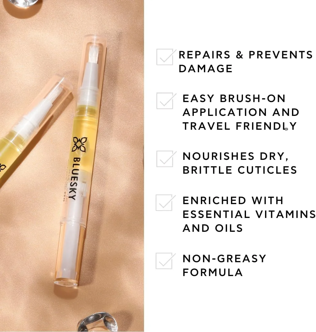 قلم روغن کوتیکول آبرسان بلواسکای، مرطوب کننده و نرم کننده کوتیکول های خشک، درمان دست و ناخن با روغن بادام شیرین، نارگیل و جوجوبای طلایی قلم روغن کوتیکول آبرسان بلواسکای، مرطوب کننده و نرم کننده کوتیکول های خشک، درمان دست و ناخن با روغن بادام شیرین، نارگیل و جوجوبای طلایی