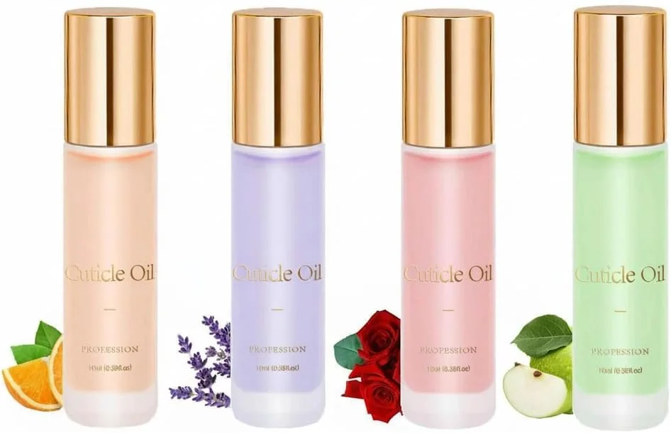 مجموعه ۴ عددی روغن کوتیکول ناخن، طبیعی با بادام، آبرسان عمیق، مغذی، برای ترمیم ناخن های ترک خورده و خشک، کیت مراقبت از روغن کوتیکول ارگانیک (10ml*4)