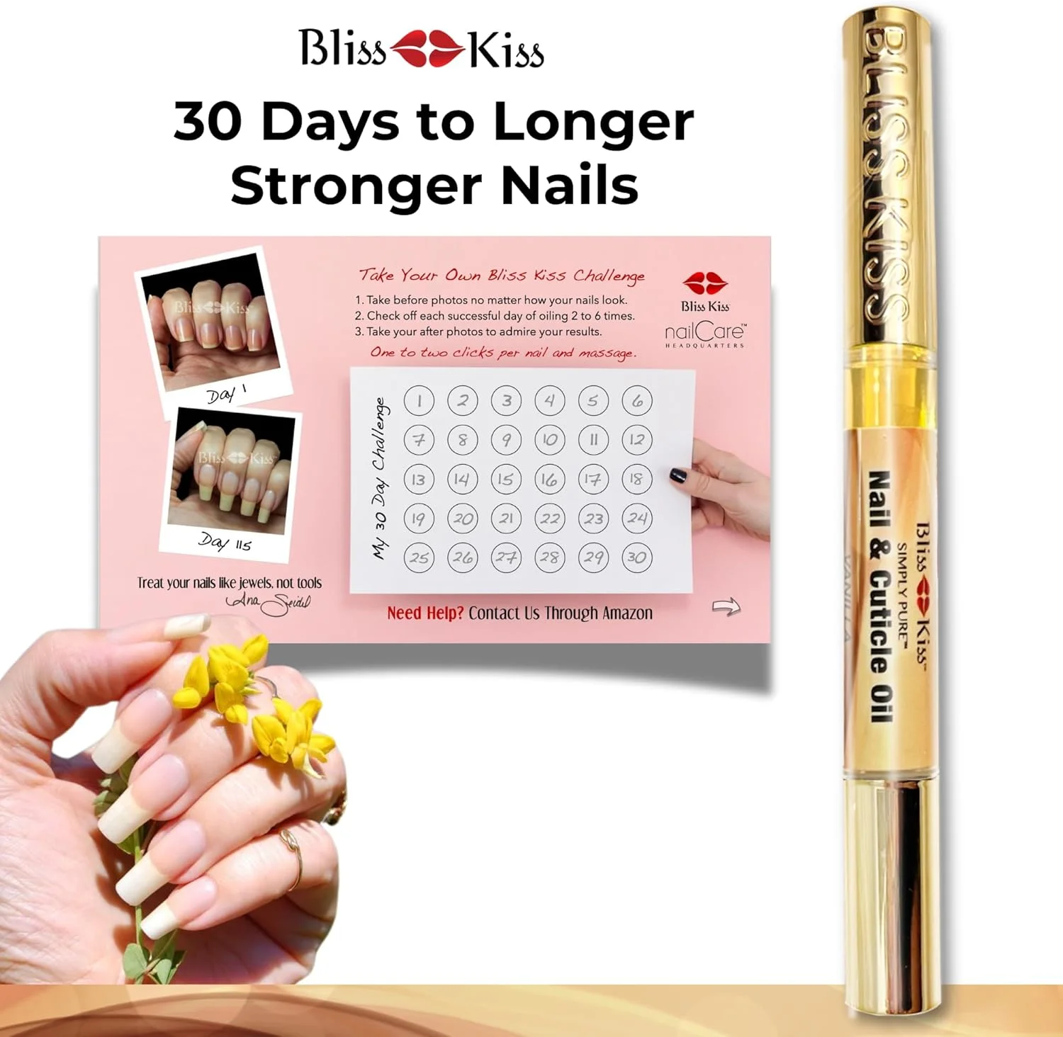 روغن کوتیکول و ناخن خالص Bliss Kiss Simply Pure (2ml) - وانیل 1PEN-VAN روغن کوتیکول و ناخن خالص Bliss Kiss Simply Pure (2ml) - وانیل 1PEN-VAN