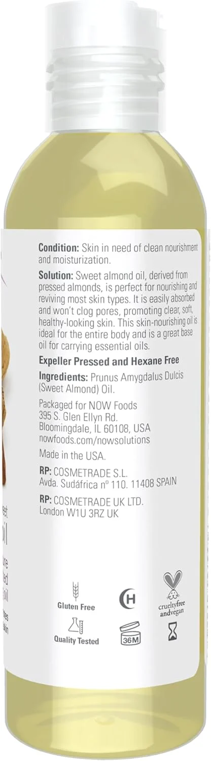 روغن بادام شیرین مرطوب کننده ناو سلوشنز، 118 میلی لیتر روغن بادام شیرین مرطوب کننده ناو سلوشنز، 118 میلی لیتر