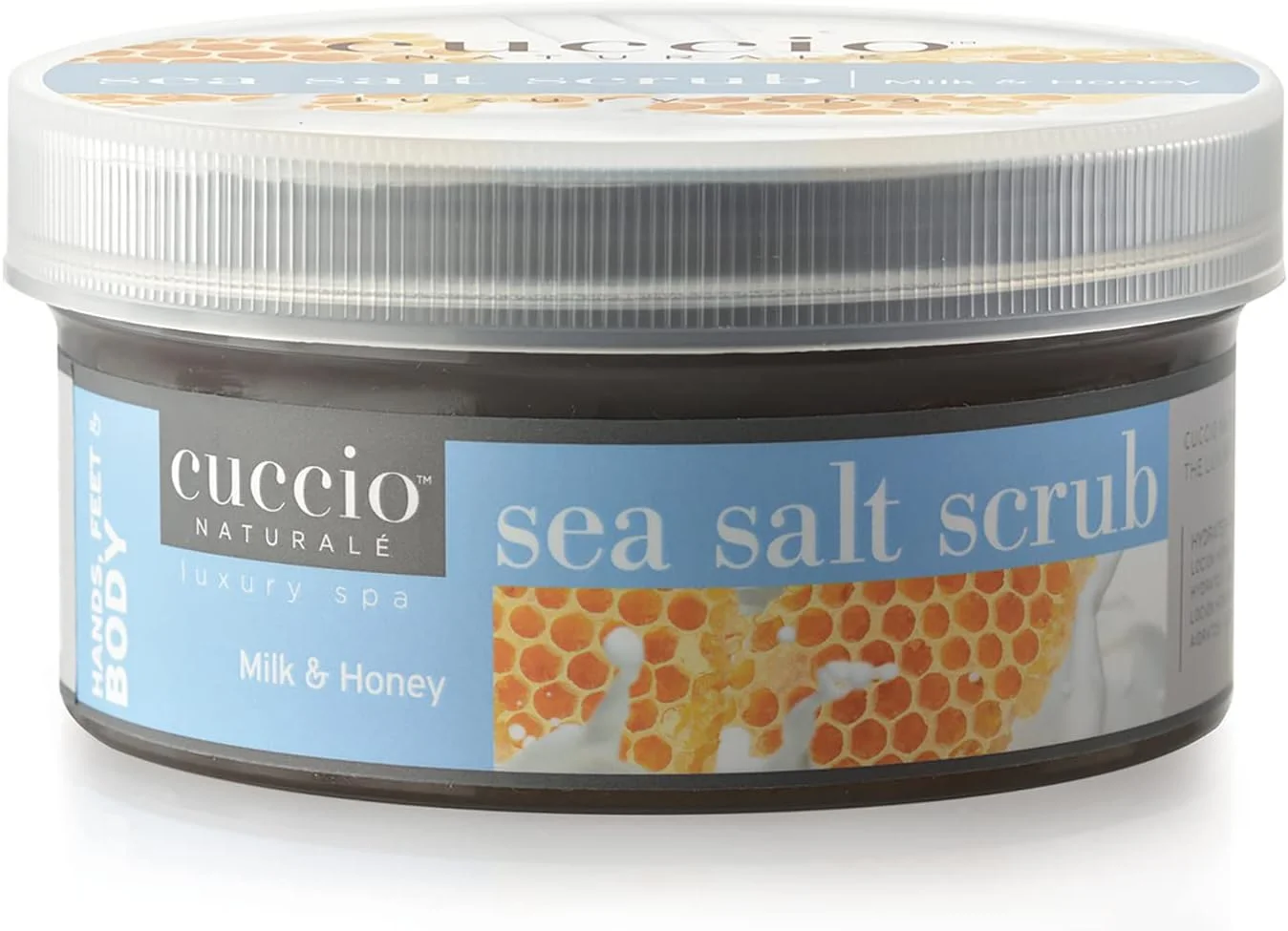 اسکراب نمک دریایی Cuccio Naturale - لایه برداری ملایم برای از بین بردن سلول های مرده پوست - پوست را نرم، درخشان و جوان نشان می دهد - بدون پارابن و تست حیوانی - شیر و عسل - 552 گرم اسکراب نمک دریایی Cuccio Naturale - لایه برداری ملایم برای از بین بردن سلول های مرده پوست - پوست را نرم، درخشان و جوان نشان می دهد - بدون پارابن و تست حیوانی - شیر و عسل - 552 گرم