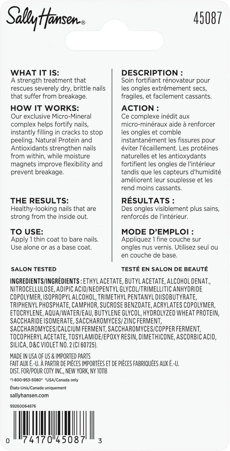 محلول تقویت کننده ناخن Sally Hansen Miracle Cure®، ۱۳.۳ میلی لیتر محلول تقویت کننده ناخن Sally Hansen Miracle Cure®، ۱۳.۳ میلی لیتر