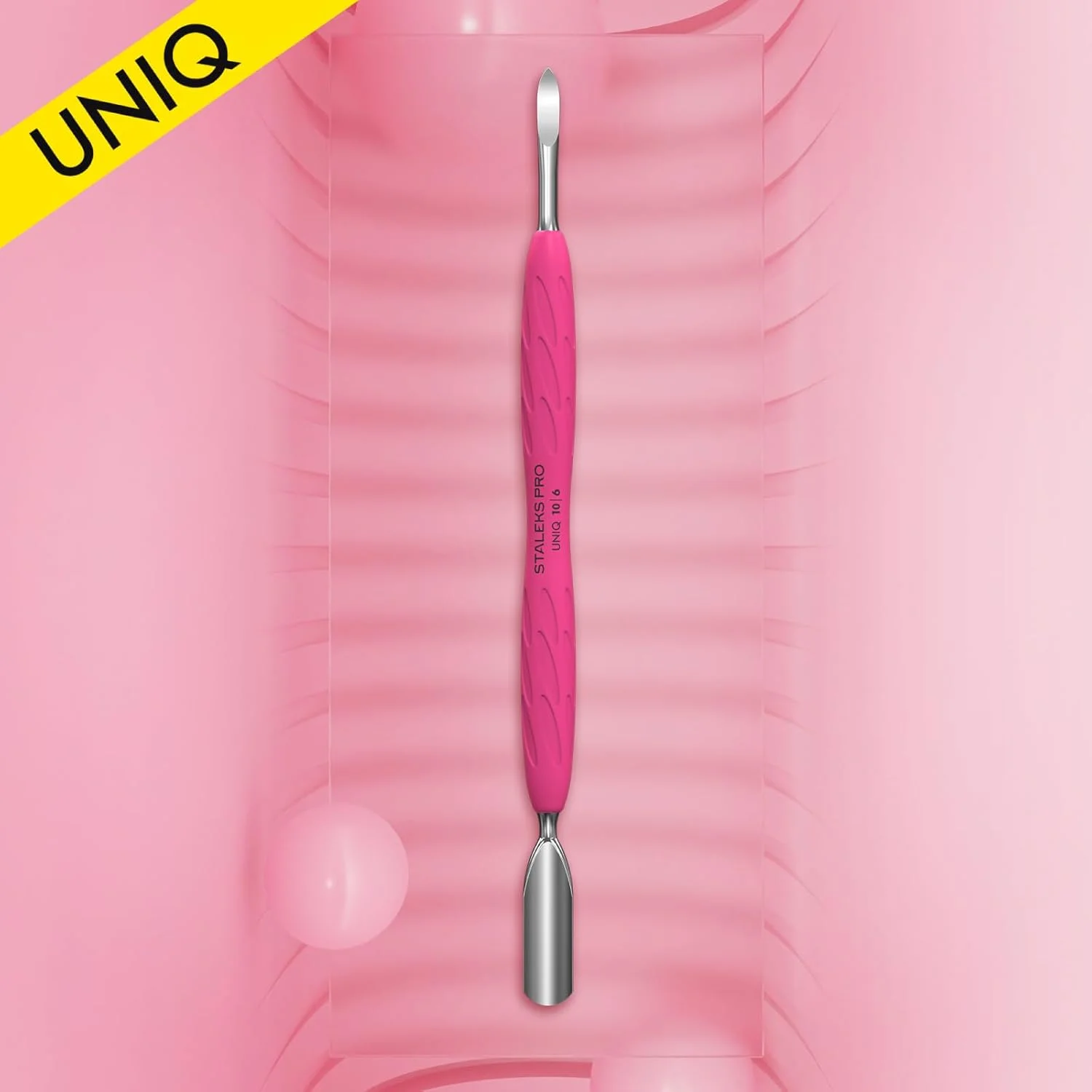 پوشر مانیکور استالکس پرو مدل UNIQ 10 Type 6 – دسته سیلیکونی – پوشر پهن گرد و تمیز کننده ناخن پوشر مانیکور استالکس پرو مدل UNIQ 10 Type 6 – دسته سیلیکونی – پوشر پهن گرد و تمیز کننده ناخن