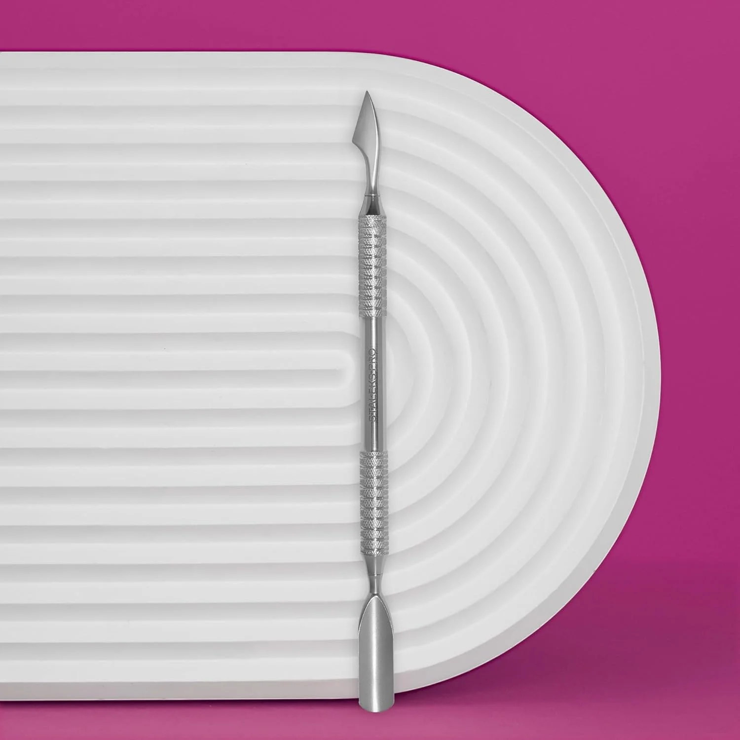 پوشر دو طرفه کوتیکول استالکس پرو، پوشر پهن گرد + تمیز کننده، مانیکور پدیکور، استیل ضد زنگ، Expert 30/3 پوشر دو طرفه کوتیکول استالکس پرو، پوشر پهن گرد + تمیز کننده، مانیکور پدیکور، استیل ضد زنگ، Expert 30/3