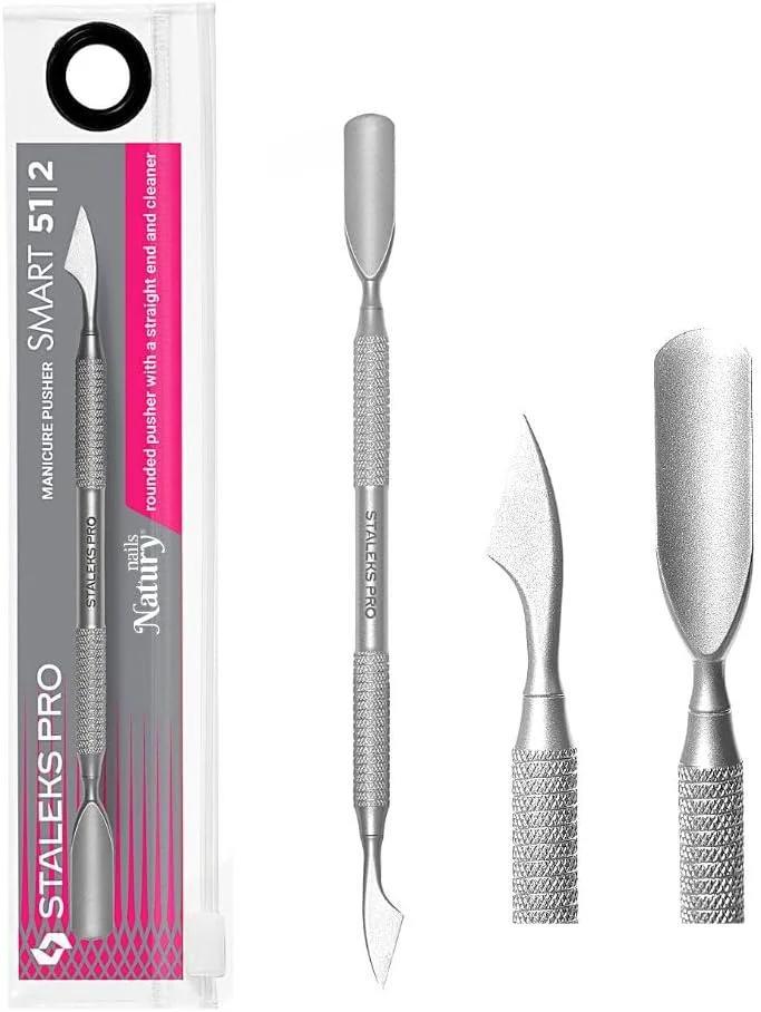 عقب زننده کوتیکول دو طرفه STALEKS PRO by Natury Nails - نوک گرد بزرگ و نوک تمیز کننده - مانیکور و پدیکور - استیل ضد زنگ - Smart 51/2 عقب زننده کوتیکول دو طرفه STALEKS PRO by Natury Nails - نوک گرد بزرگ و نوک تمیز کننده - مانیکور و پدیکور - استیل ضد زنگ - Smart 51/2