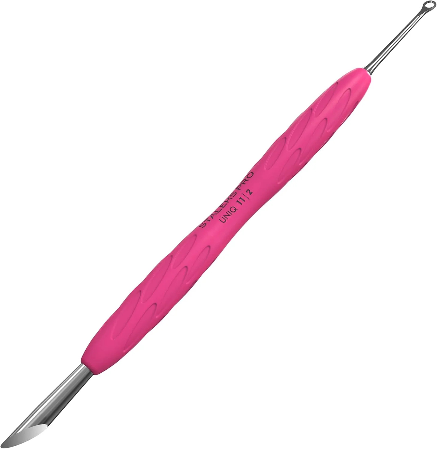 ابزار دو طرفه مانیکور استالکس مدل UNIQ PQ-11/2 با دسته سیلیکونی (حلقه + عقب زن ناخن) ابزار دو طرفه مانیکور استالکس مدل UNIQ PQ-11/2 با دسته سیلیکونی (حلقه + عقب زن ناخن)