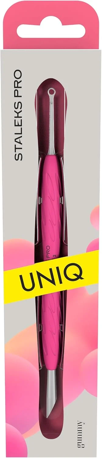 ابزار دو طرفه مانیکور استالکس مدل UNIQ PQ-11/2 با دسته سیلیکونی (حلقه + عقب زن ناخن) ابزار دو طرفه مانیکور استالکس مدل UNIQ PQ-11/2 با دسته سیلیکونی (حلقه + عقب زن ناخن)