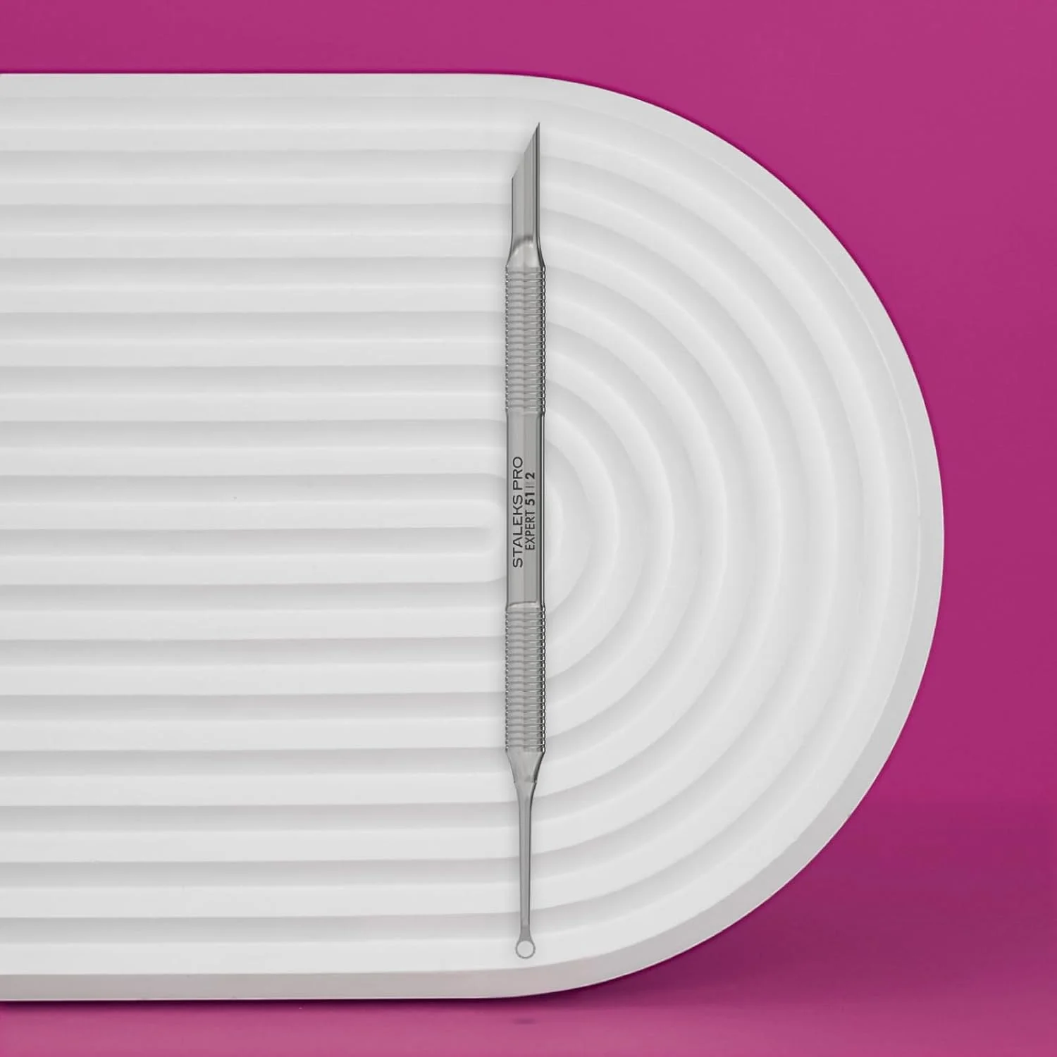 پوشر مانیکور حرفه ای Staleks Pro، پوشر کوتیکول اریب و سر حلقه ای، میله فلزی نارنجی، Expert 51/2