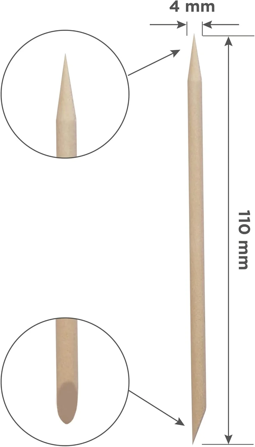 گوشت کوب چوبی عقب برنده کوتیکول استالکس ویجی مناسب مانیکور، پدیکور، طراحی ناخن و نقطه گذاری (100 عدد) گوشت کوب چوبی عقب برنده کوتیکول استالکس ویجی مناسب مانیکور، پدیکور، طراحی ناخن و نقطه گذاری (100 عدد)