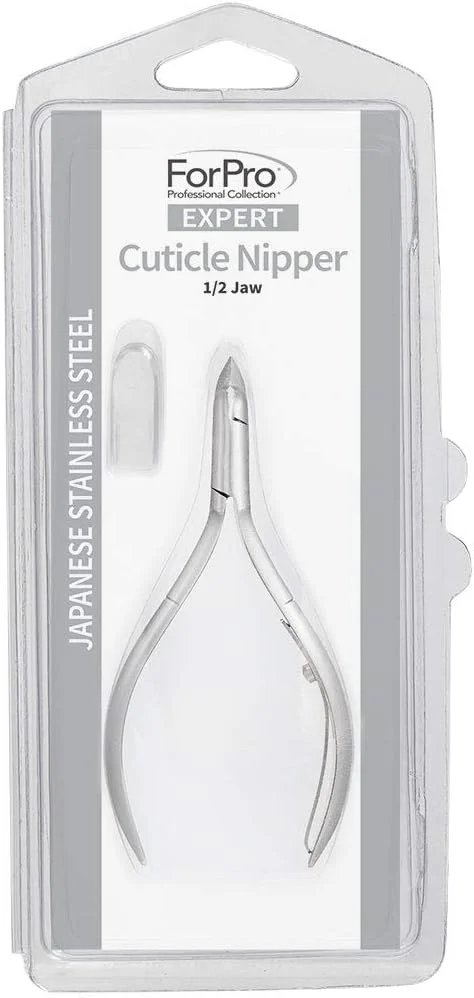 انبرک گوشت گیر حرفه ای استیل ضد زنگ فورپرو، سایز 14، فنر تکی با لبه های دقیق دست ساز، برای مرتب کردن پوست های اضافه دور ناخن