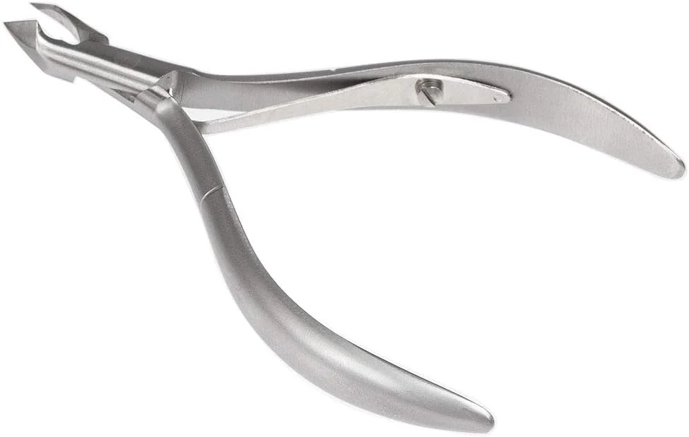 انبرک گوشت گیر حرفه ای استیل ضد زنگ فورپرو، سایز 14، فنر تکی با لبه های دقیق دست ساز، برای مرتب کردن پوست های اضافه دور ناخن