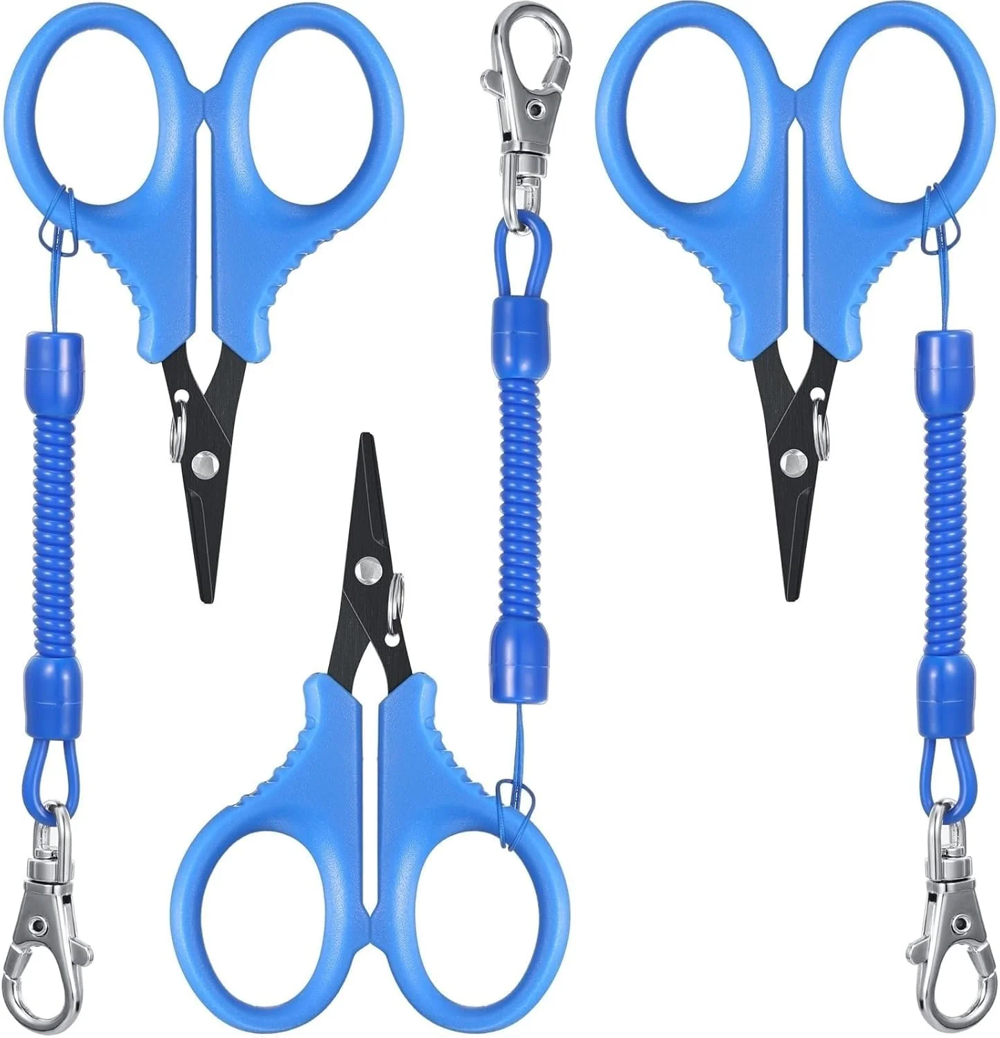 قیچی ماهیگیری فروشگاه سفید، ابزار ماهیگیری، برشگر قابل حمل خط بافته شده، ماهیگیری استیل ضد زنگ با قلاب و بند جمع شونده، لوازم جانبی ماهیگیری