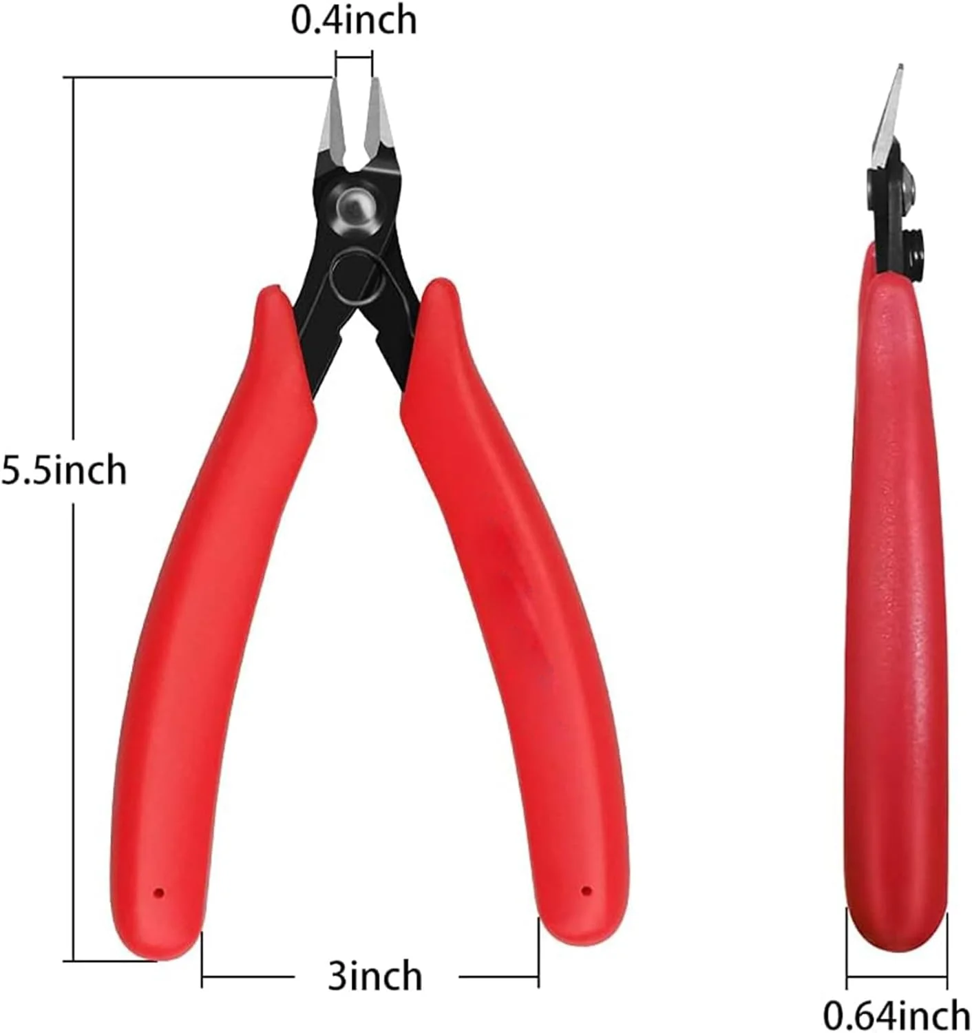 انبر مدل 5 اینچی فروشگاه سفید، با لبه تکی فوق العاده نازک و جعبه تیغه، ابزار مدل پلاستیکی برای تعمیر مدل پلاستیکی و ثابت کردن (سایز: قرمز)